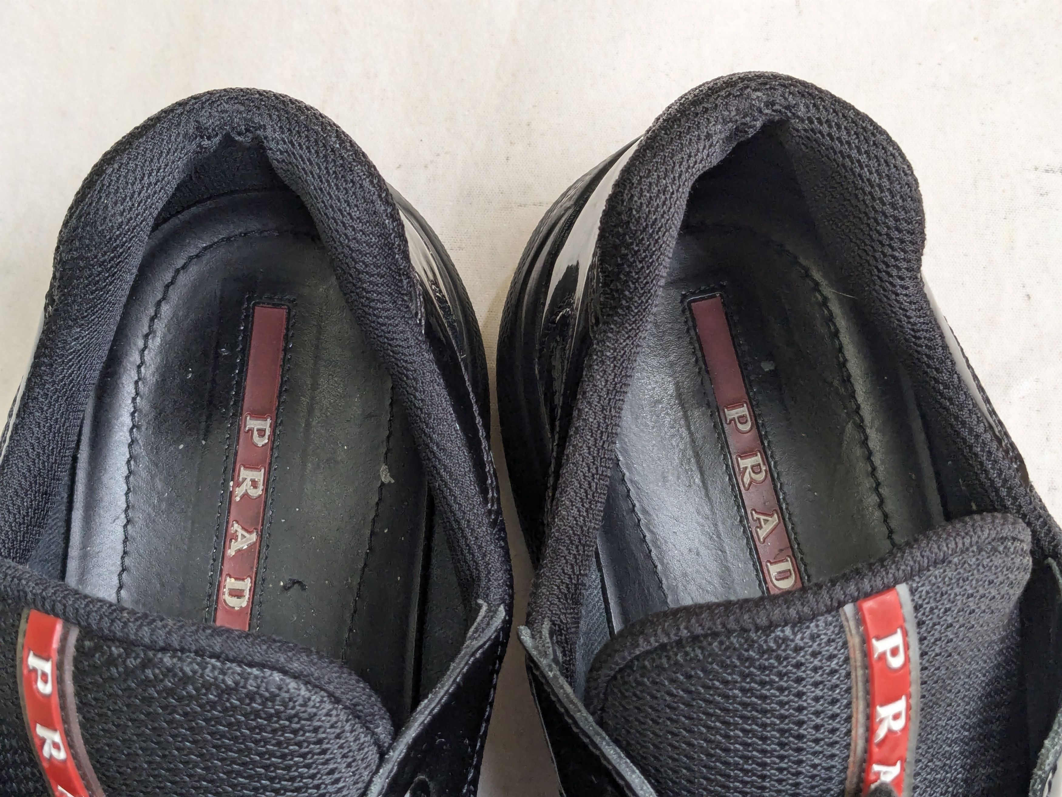 Prada Prada America's Cup Sneakers Black Patent Red 9.5 Size US 9.5 / EU 42-43 - 3 Thumbnail