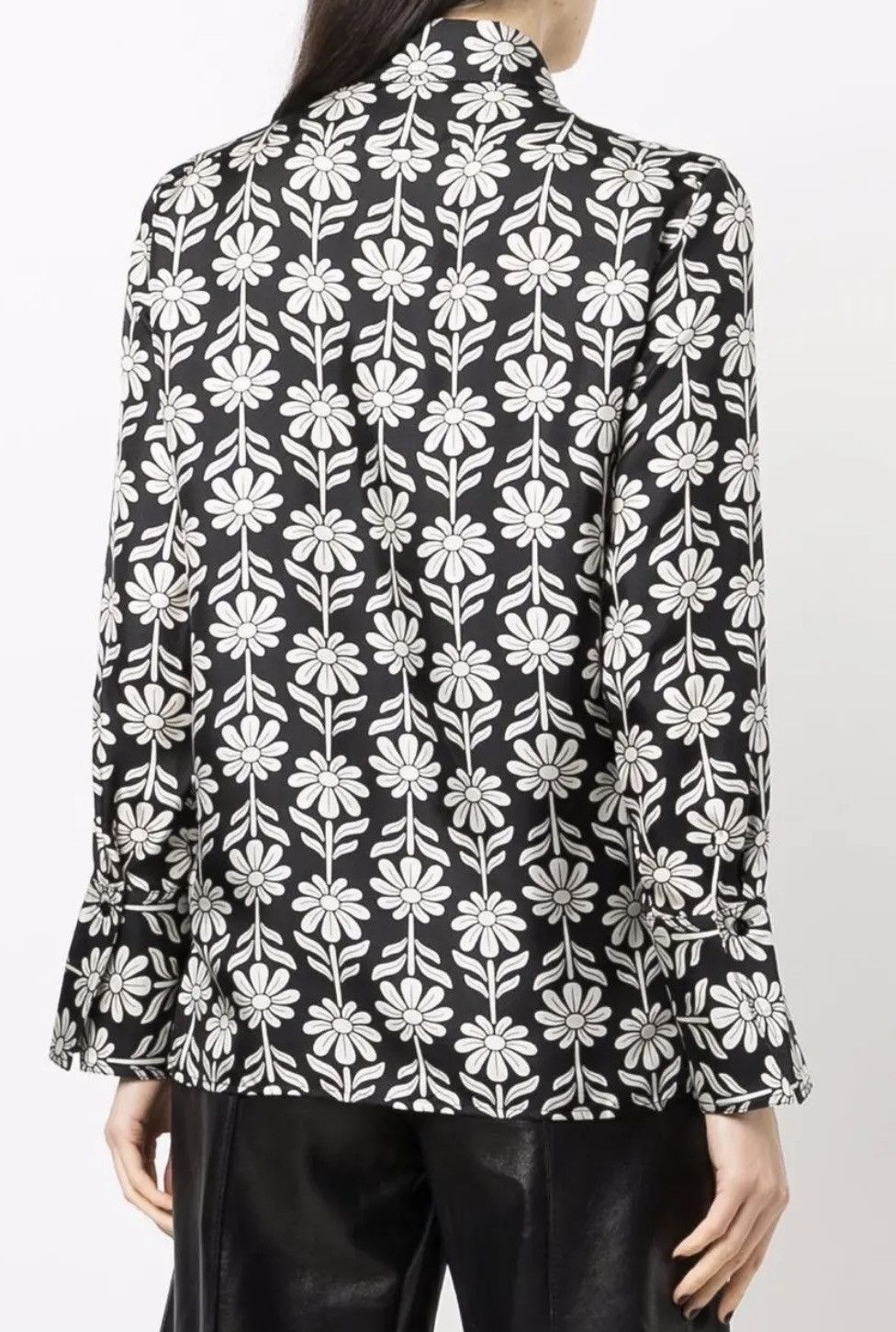 Sandro Sandro Harriet Floral Print Silk Button Up Shirt Blouse sz 1 Size S / US 4 / IT 40 - 2 Thumbnail