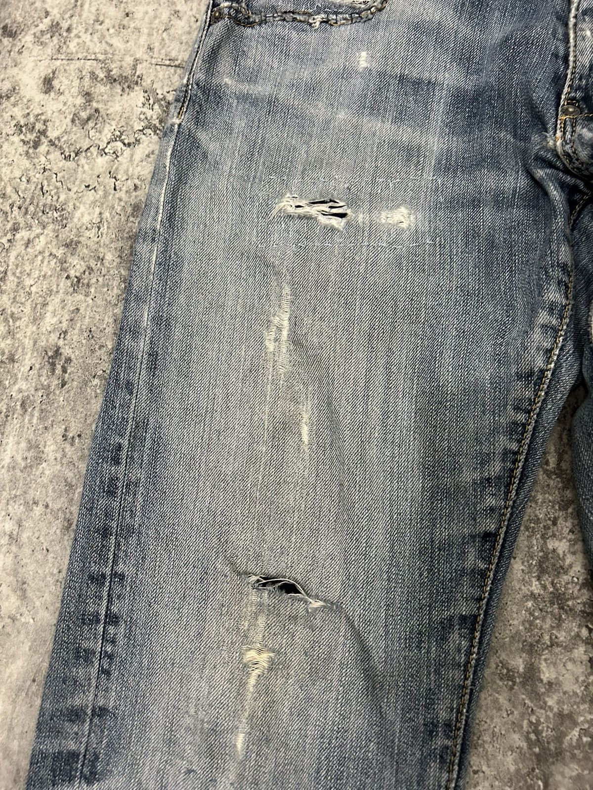 Beams Plus × Japanese Brand Beams Japan Faded Wash Distressed Jeans Size US 31 - 5 Thumbnail