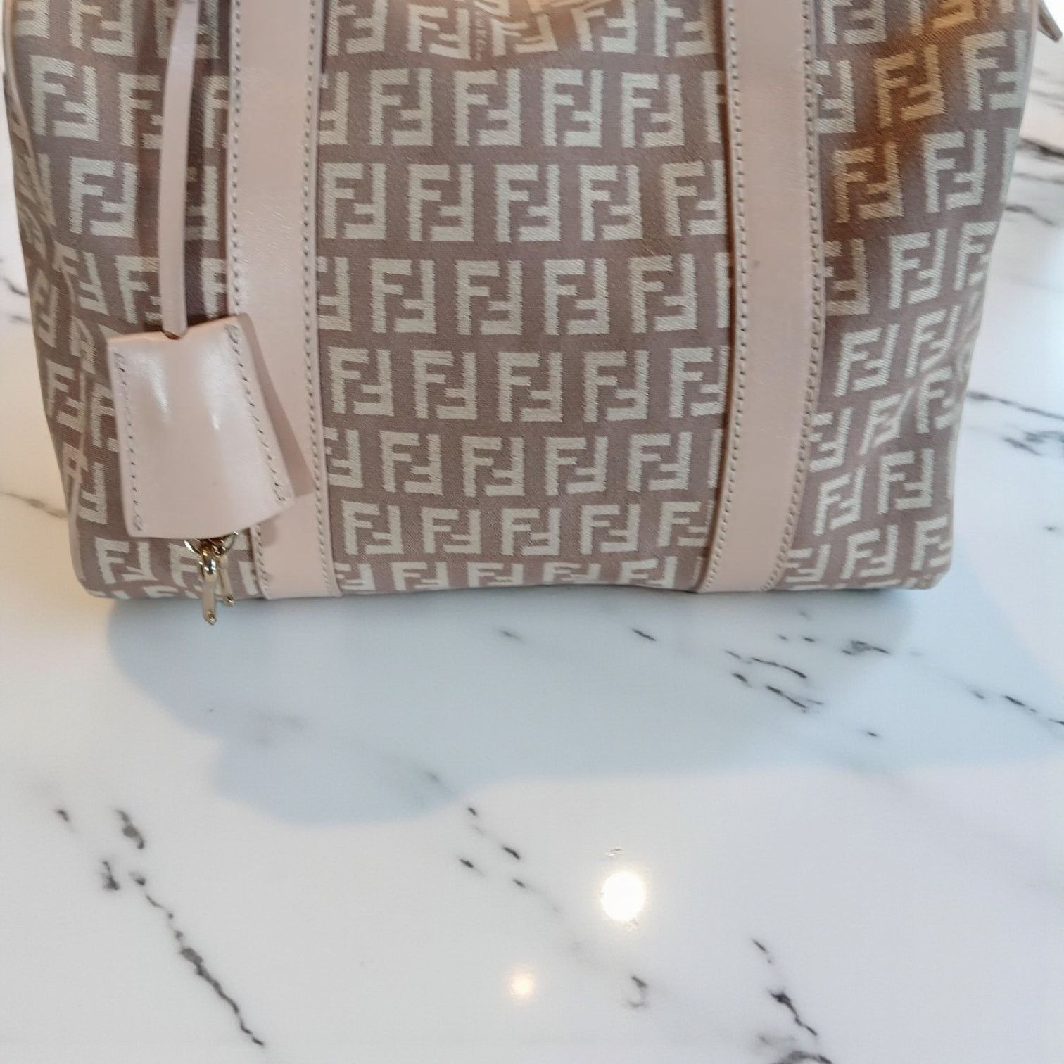 Fendi Fendi Zucchino Mini Boston Pink Handbag Size ONE SIZE - 17 Thumbnail