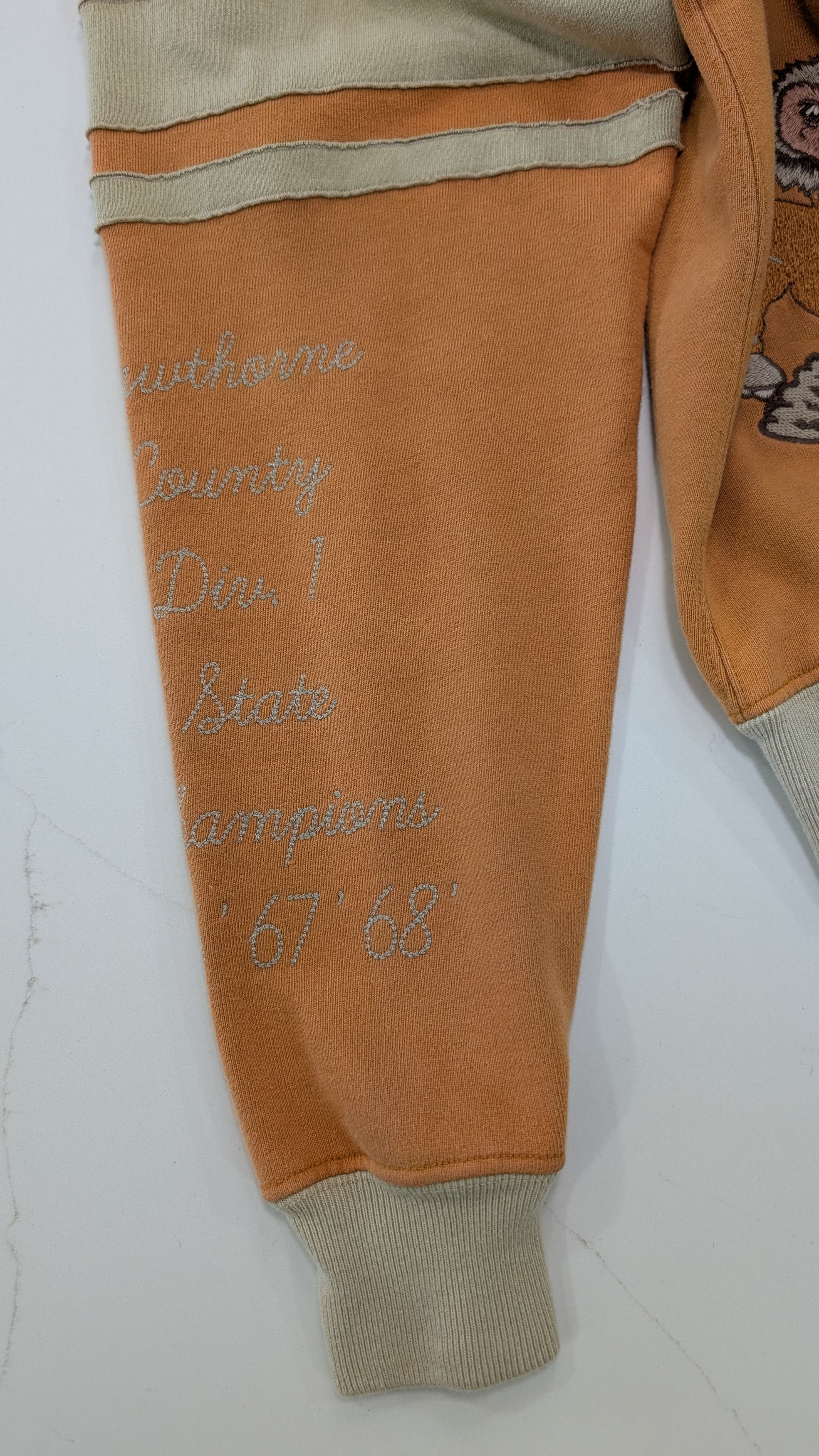 Samuel Zelig SAMUEL ZELIG Varsity Crewneck - Vintage Orange - Made in USA Size US S / EU 44-46 / 1 - 4 Thumbnail
