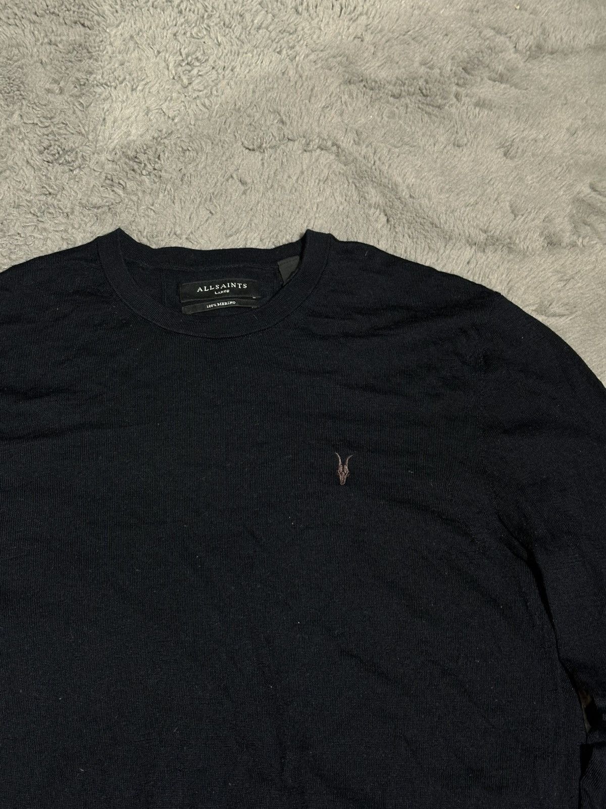 Allsaints AllSaints "Mode" Merino Wool Crew Jumper Size US L / EU 52-54 / 3 - 3 Thumbnail