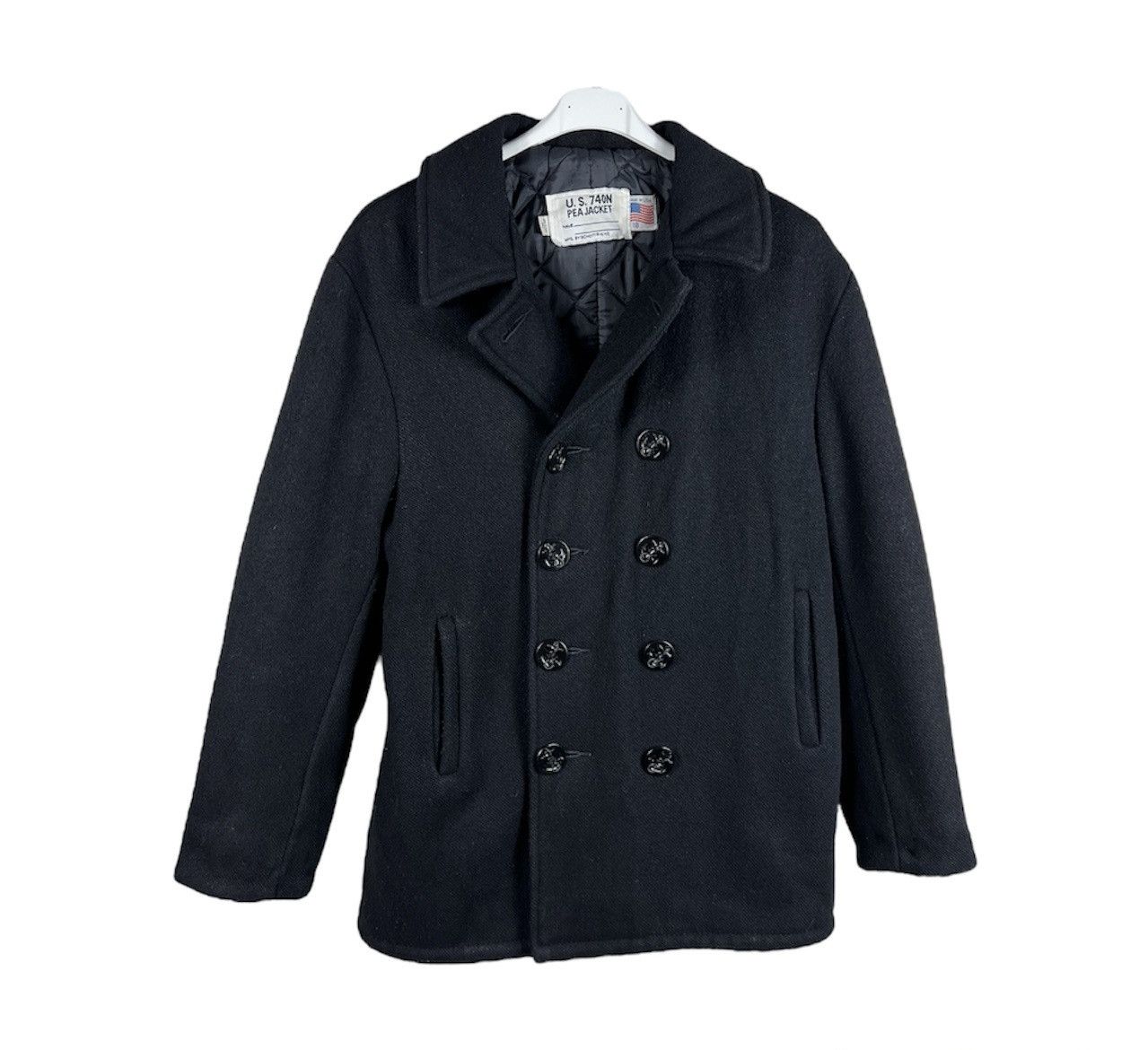 Schott Vintage U.S. 740N Pea Jacket double breasted wool coat retro Size US M / EU 48-50 / 2 - 1 Thumbnail