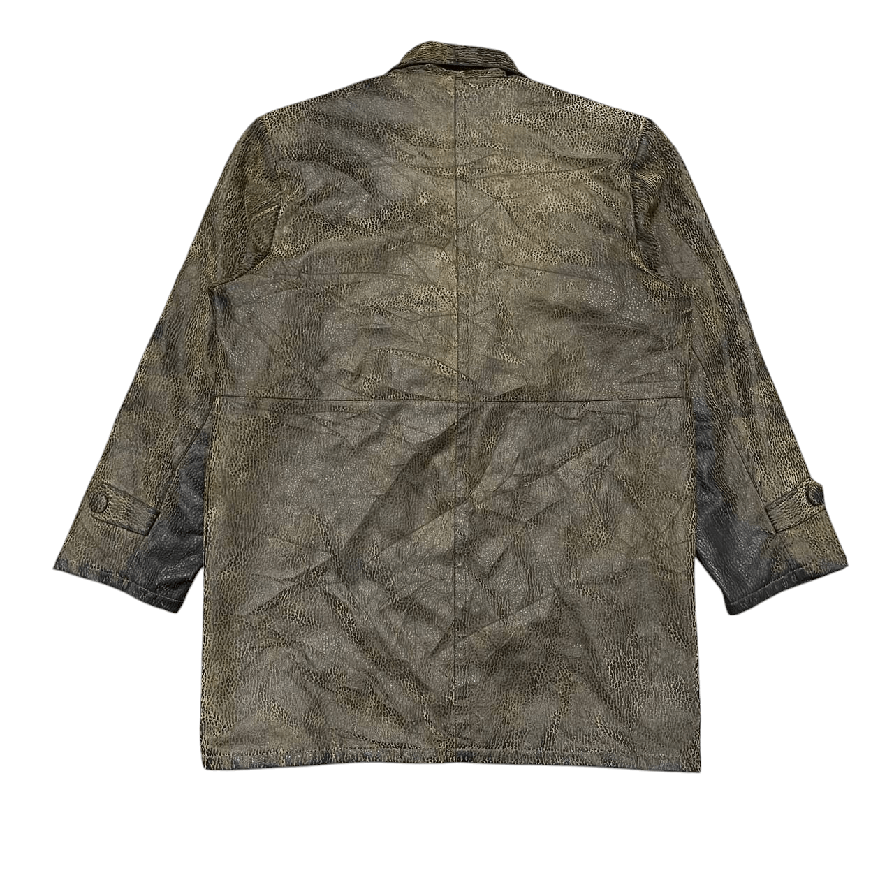 Leather Vintage Yulan Leather Coat Snake Skin Pattern Size US XXL / EU 58 / 5 - 10 Thumbnail