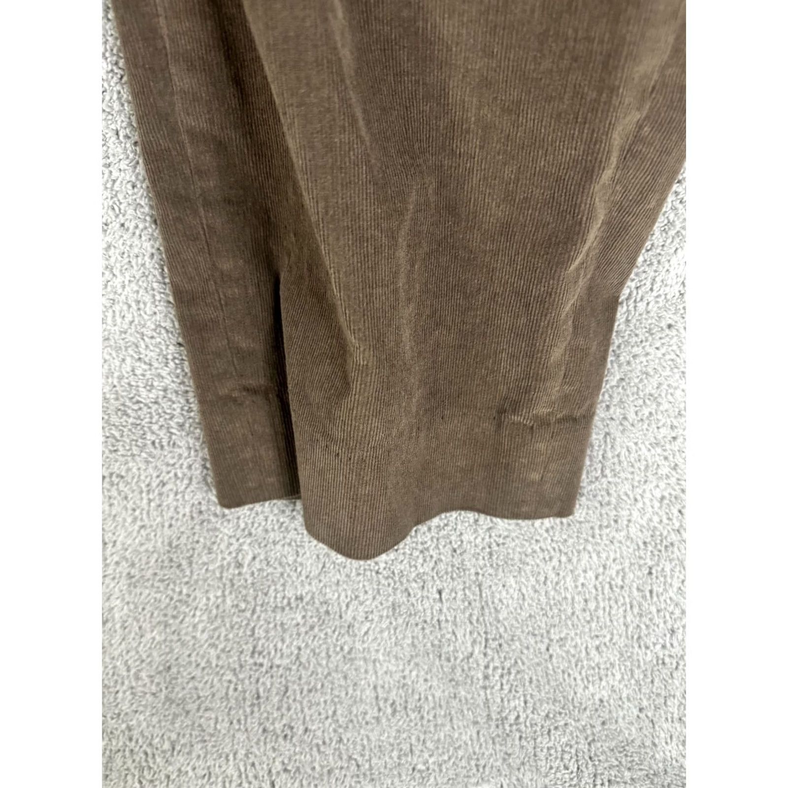 Ralph Lauren Lauren Ralph Lauren Pants Mens 40x32 Corduroy Dress Chino Stretch Casual Brown Cotton Spandex Flat Front Pocketed 40W 32L Mens Size US 40 / EU 56 - 7 Thumbnail