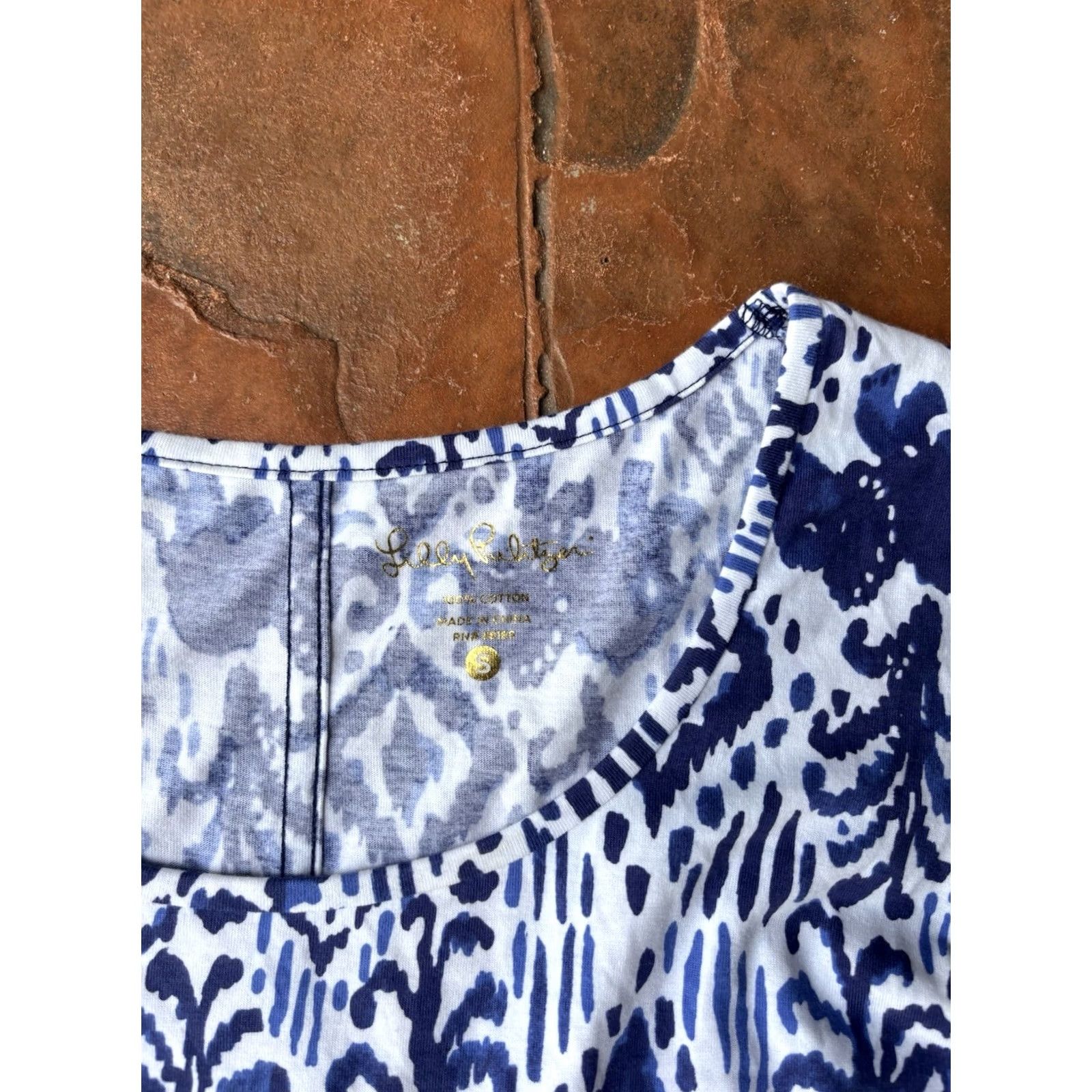 Lilly Pulitzer Lilly Pulitzer Ocean Ridge Ikat Dress Women’s Small 3/4 Sleeve A-Line Sundress Shirt Dress Multicolor Geometric Pattern Size S / US 4 / IT 40 - 2 Thumbnail