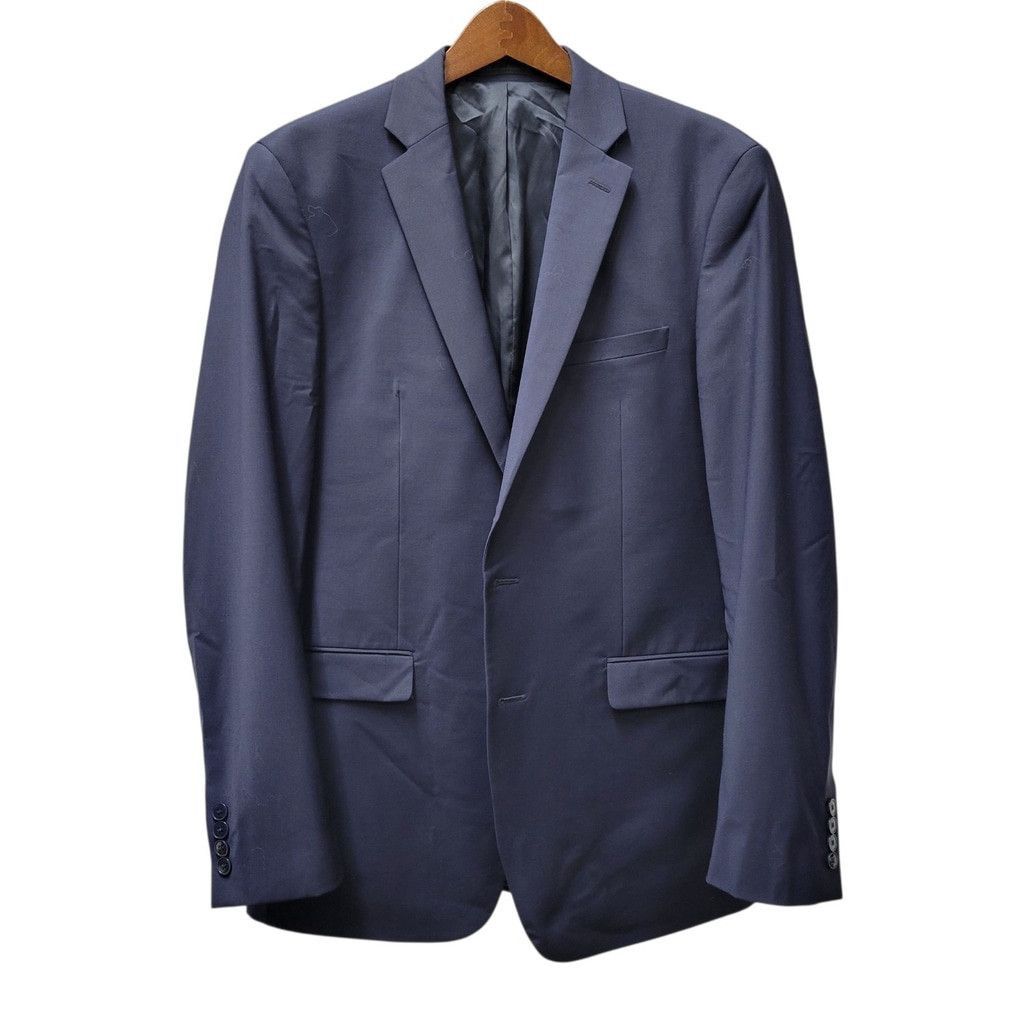 Calvin Klein Calvin Klein Men's Blue Wool-Blend 2-Button Side-Vent Suit Size 42L - 1 Thumbnail