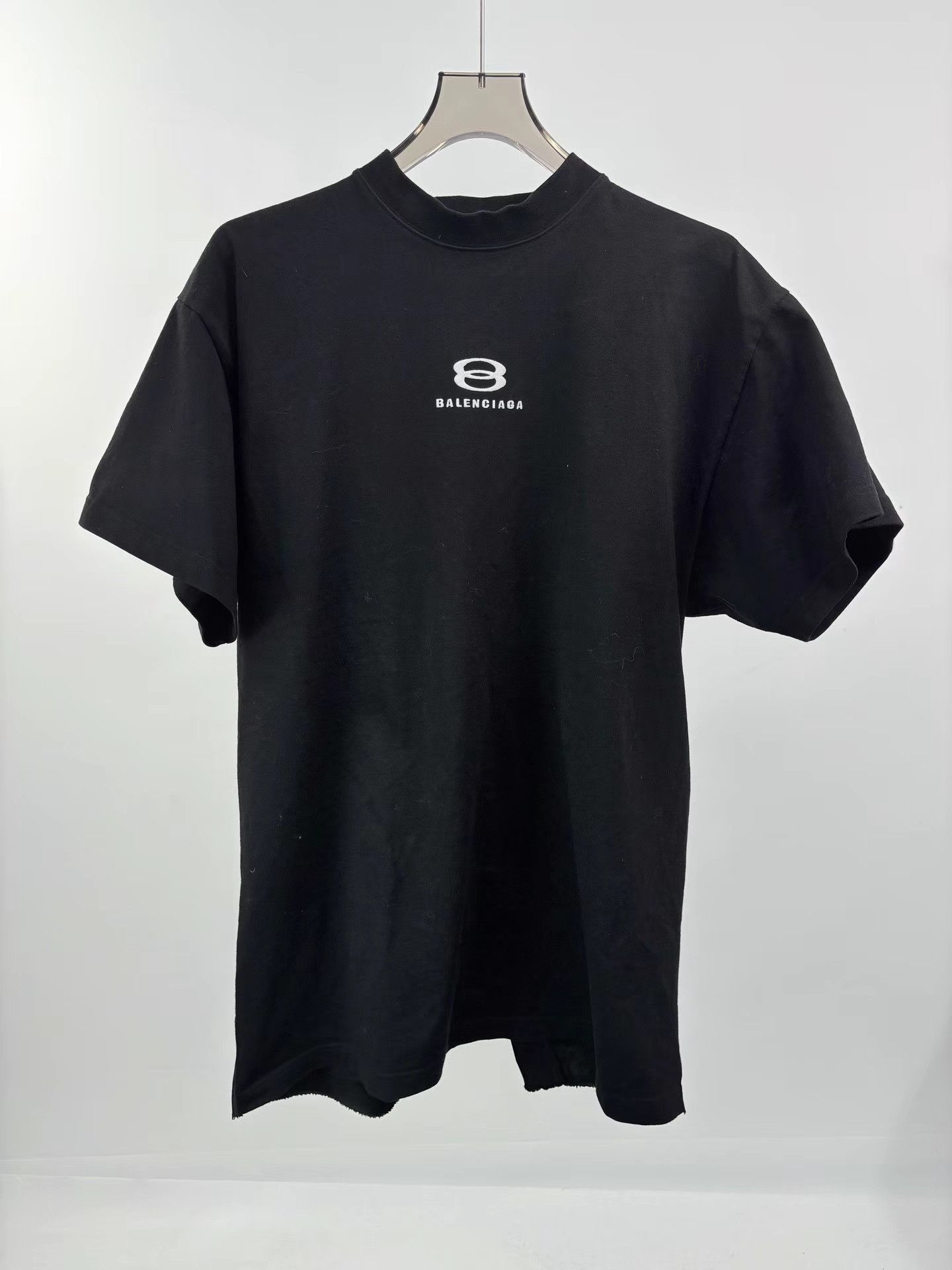 Balenciaga BALENCIAGA New Double Ring Patchwork Embroidered T-shirt Size US S / EU 44-46 / 1 - 1 Thumbnail
