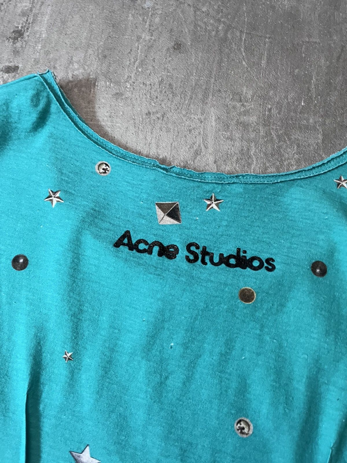 Acne Studios Acne Studios tank top eye turquoise cotton Size US M / EU 48-50 / 2 - 12 Thumbnail