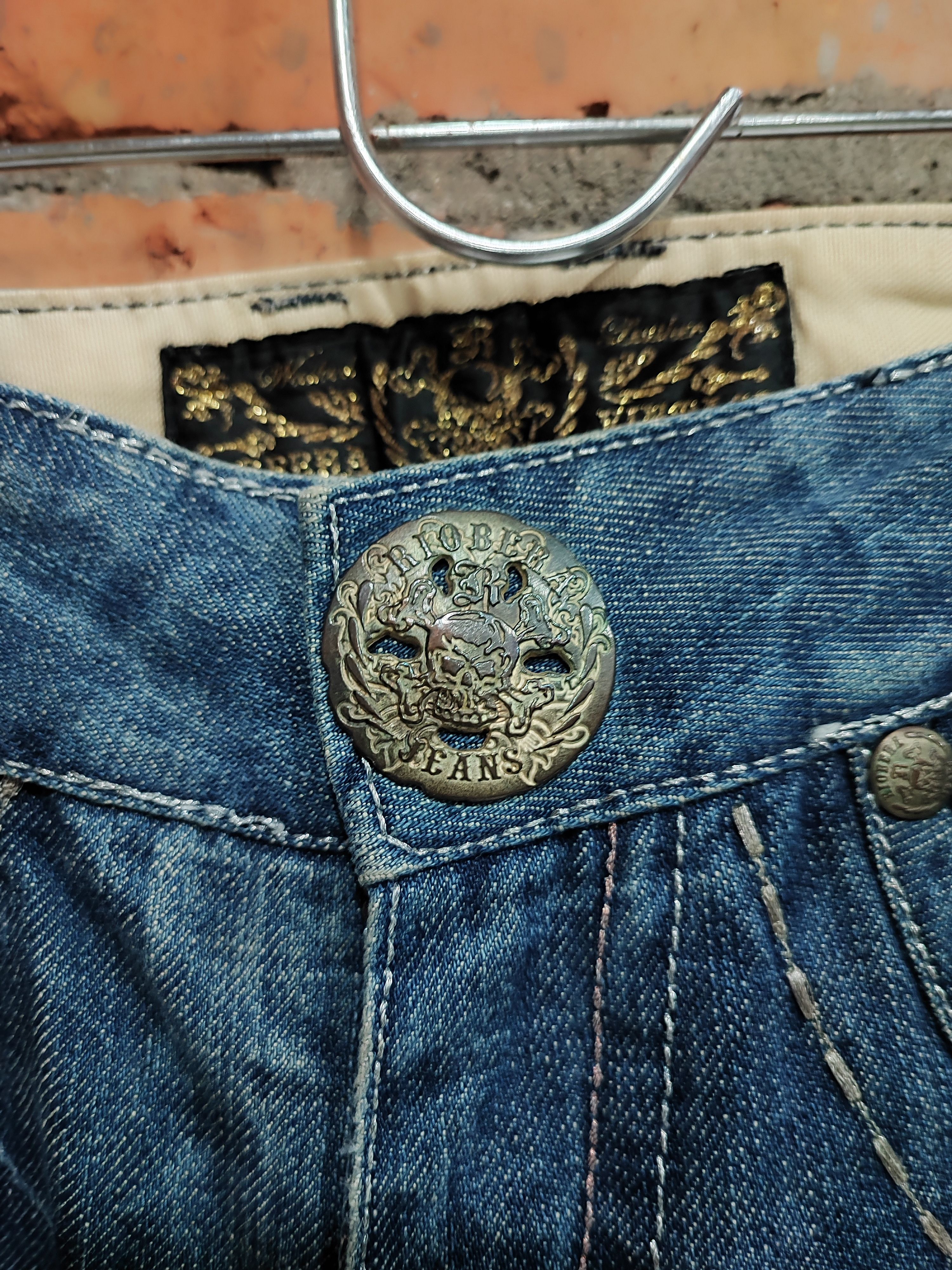Ed Hardy Y2K Vintage RIOBERA GOTHIC FLARE JEANS Size US 30 / EU 46 - 6 Thumbnail