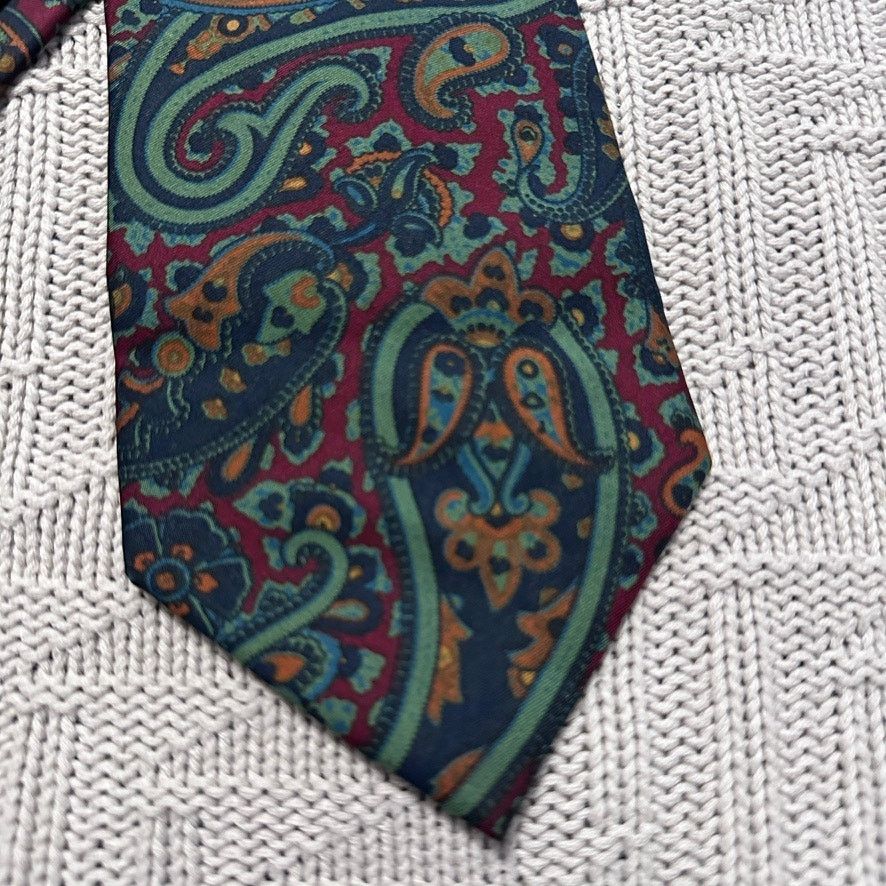 Vintage Vintage Addison on Madison maroon paisley silk tie Size ONE SIZE - 2 Thumbnail