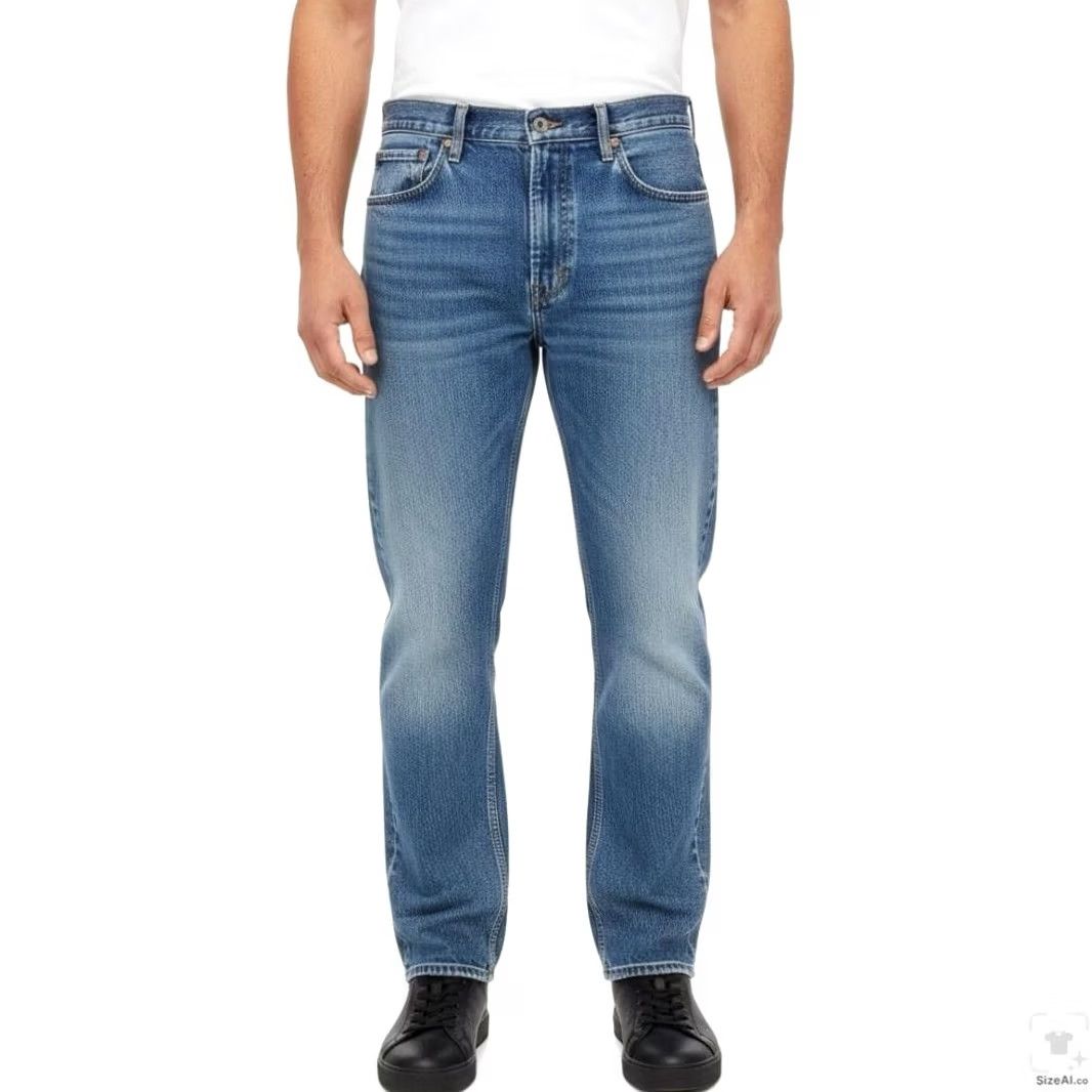 Levi's Levi's 505 Jeans Mens 40x34 Blue Medium Wash Straight Denim Regular Zip Fly Pockets Logo 5-Pocket USA 80s Bohemian Cowboy Southwestern Mens Size US 40 / EU 56 - 4 Thumbnail