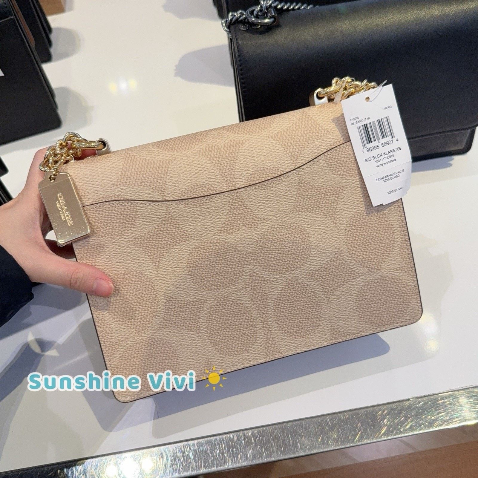 Coach NWT COACH Klare Crossbody Bag Canvas CY678 Sand/Tan/Gold Size ONE SIZE - 4 Thumbnail