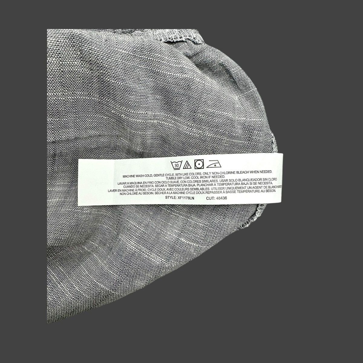 Other Royalty For Me Women’s Grey Linen Button Hem Pants Sz 1X Size 33" - 15 Thumbnail