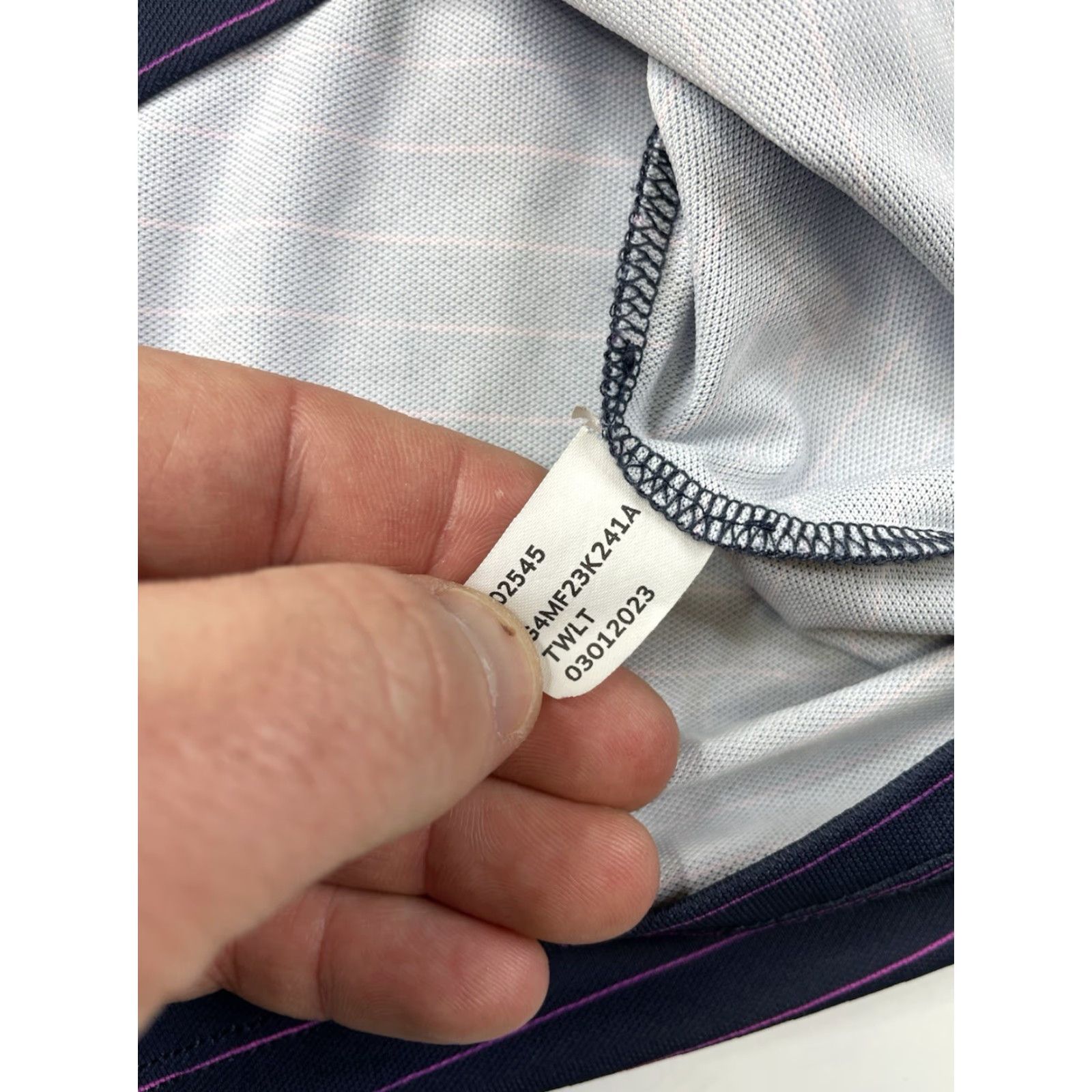 G/FORE G/Fore Polo Shirt Mens 2XL Blue Striped Short Sleeve Performance Golf Casual Activewear Rockland County Club Size US XXL / EU 58 / 5 - 8 Thumbnail