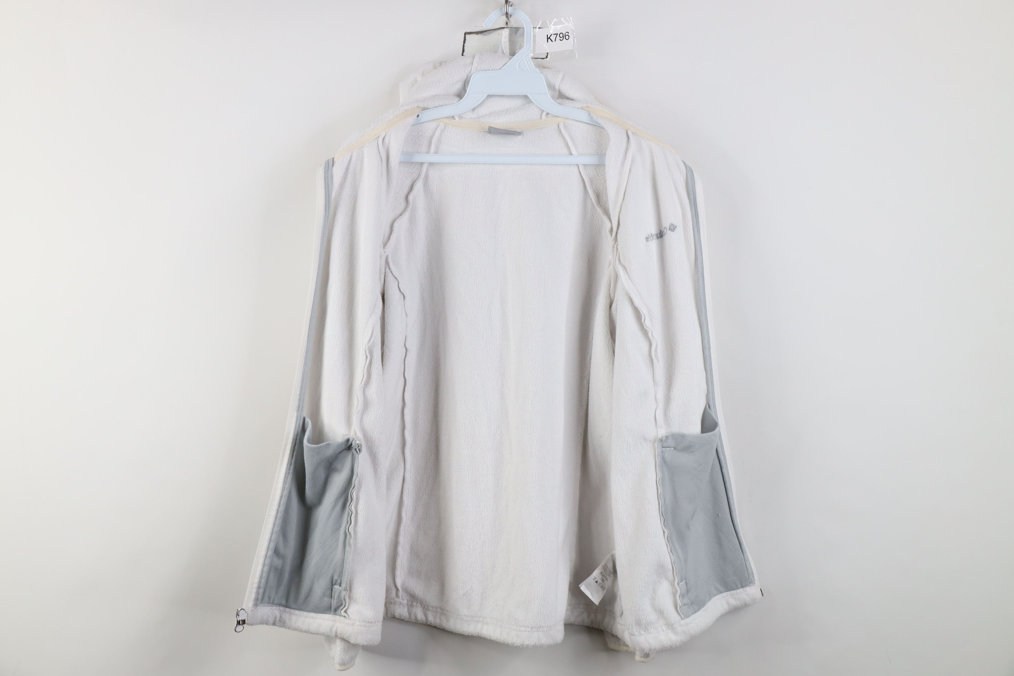Columbia Vintage Y2K Columbia Fleece Full Zip Hooded Jacket White Size M / US 6-8 / IT 42-44 - 10 Thumbnail