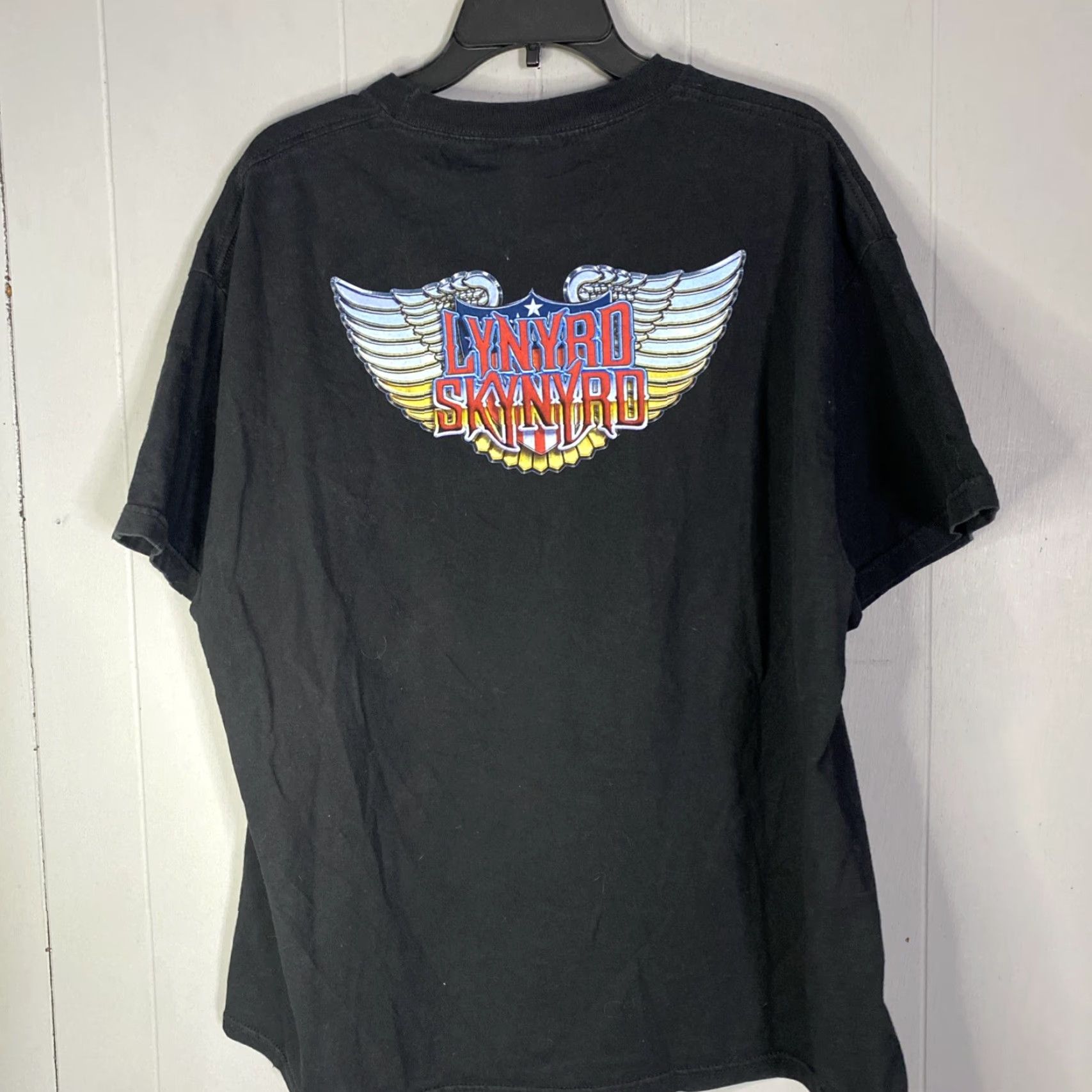 Vintage VINTAGE Lynyrd Skynyrd T-Shirt XL Black Rock Cotton Crew Neck Short Sleeve 90s Concert Unisex Adults Big & Tall TS Shirt Men Women Size US XL / EU 56 / 4 - 5 Thumbnail