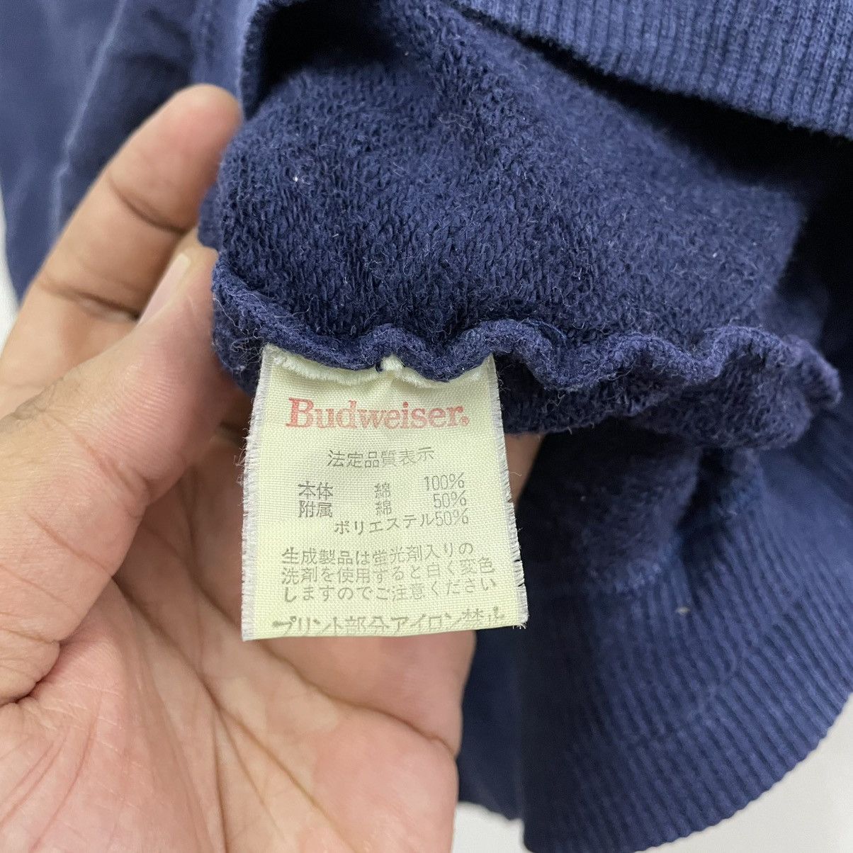 Budweiser × Vintage 🔥Vintage Budweiser Drinking Big Logo Sweatshirts Size US S / EU 44-46 / 1 - 8 Thumbnail