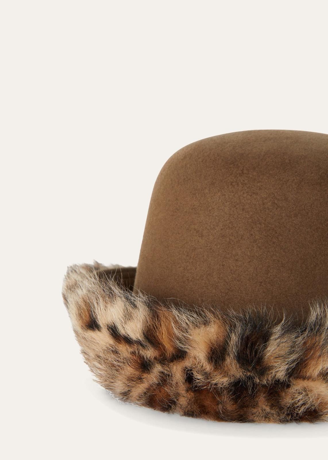 Loro Piana o1srvl11e0325 FAN3436 Size: OS Hat / Cap in Brown Size ONE SIZE - 3 Thumbnail