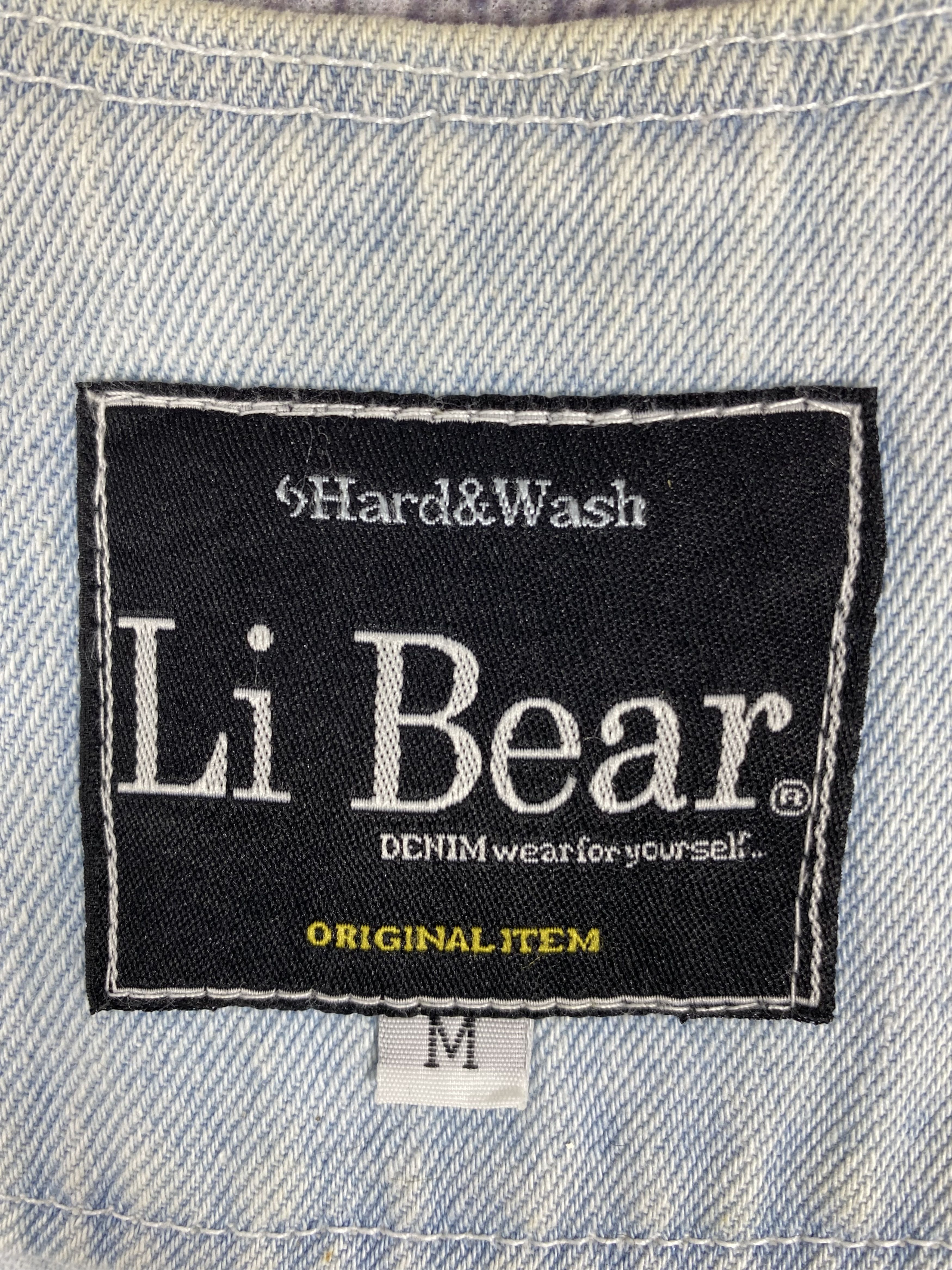 Japanese Brand Vintage Li Bear Light Wash Denim Utility Multi Pocket Vest Size US M / EU 48-50 / 2 - 7 Thumbnail