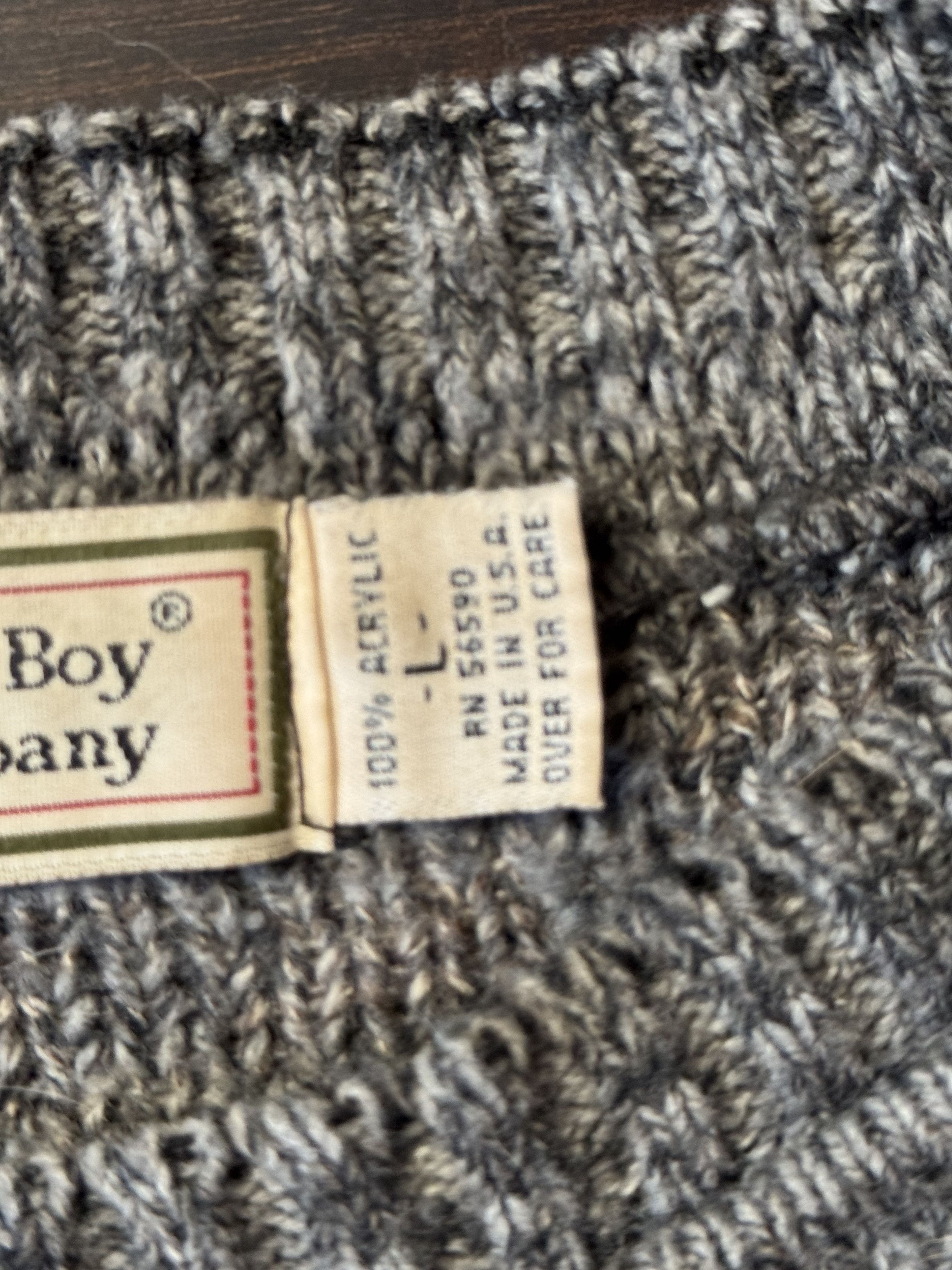 Bugle Boy Vintage 90s Bugle Boy L Sweater Knit Abstract Gray Size US L / EU 52-54 / 3 - 7 Thumbnail