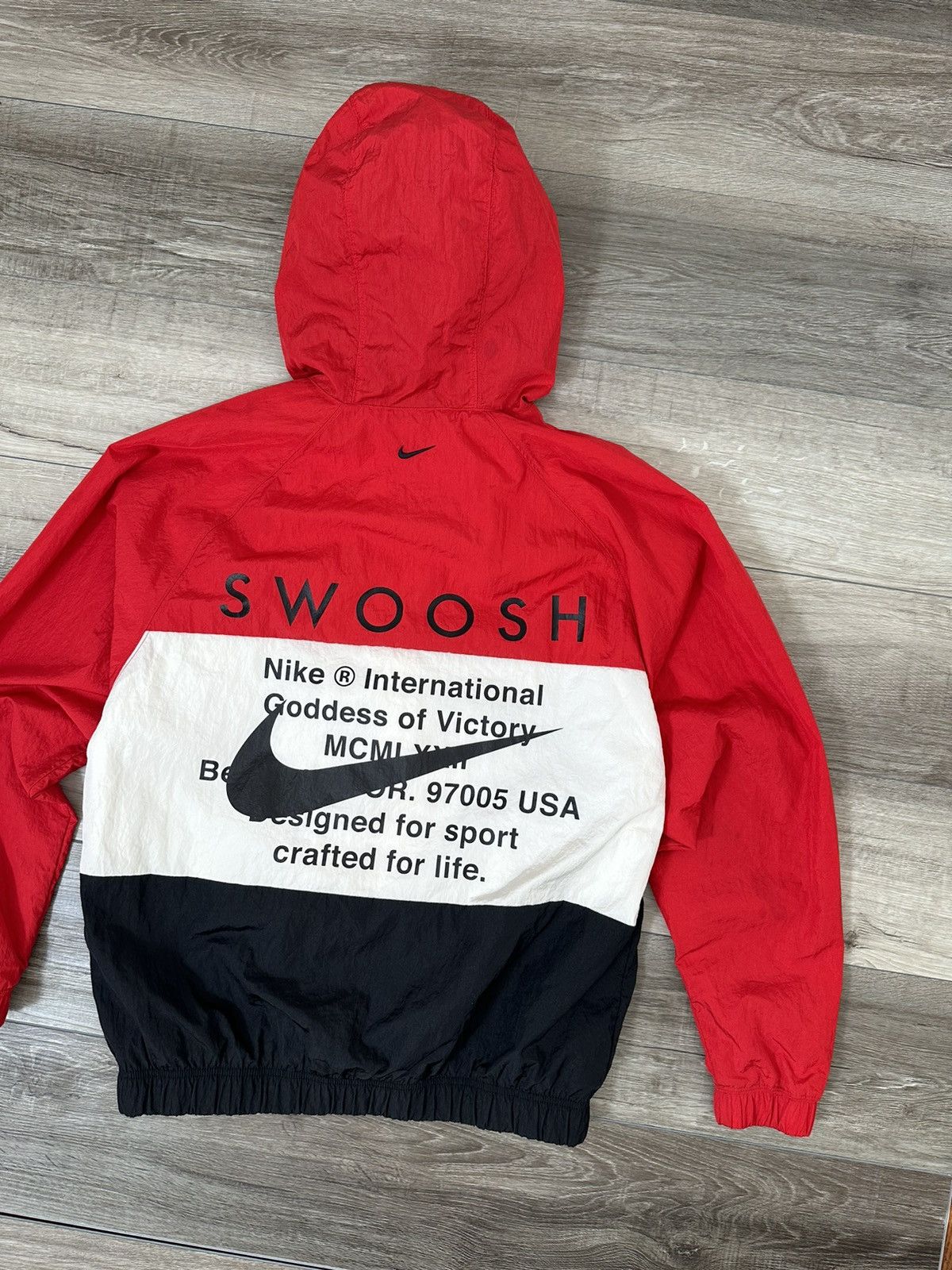 Nike Nike Light Puffy " Swoosh " Text Logo Jacket Sz. Medium M Size US M / EU 48-50 / 2 - 2 Thumbnail
