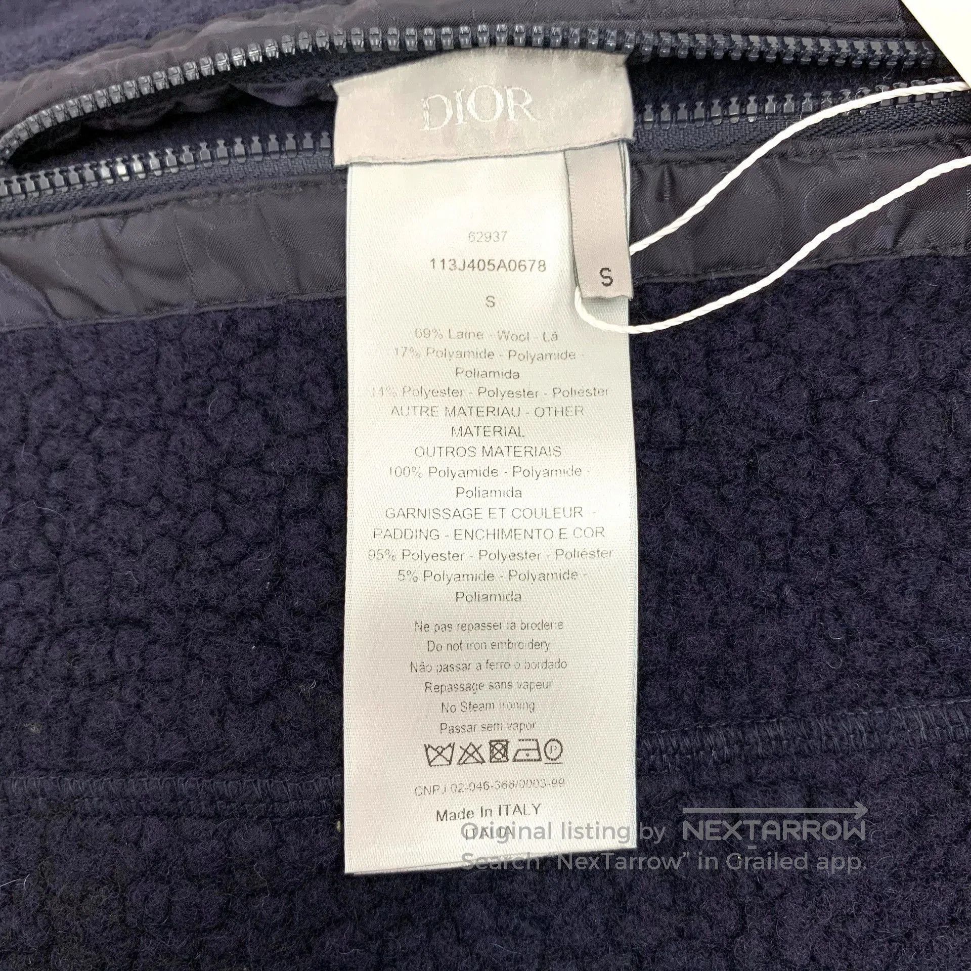 Dior Dior Blue Logo Wool Double-sided Jacket. Size US S / EU 44-46 / 1 - 5 Thumbnail
