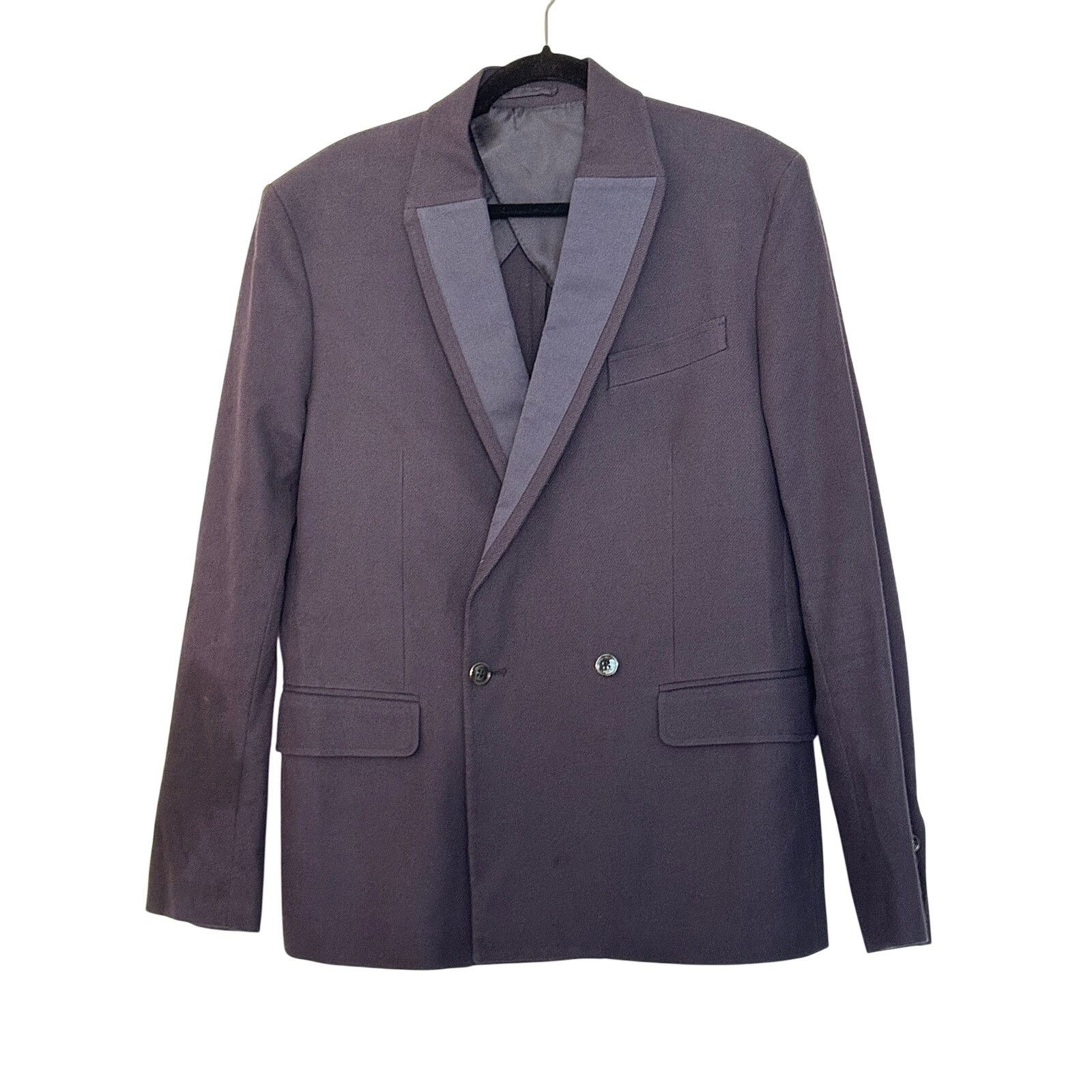 Ports 1961 Ports 1961, 1595 Navy Blue Cotton Double Breasted Blazer Size US L / EU 52-54 / 3 - 1 Thumbnail
