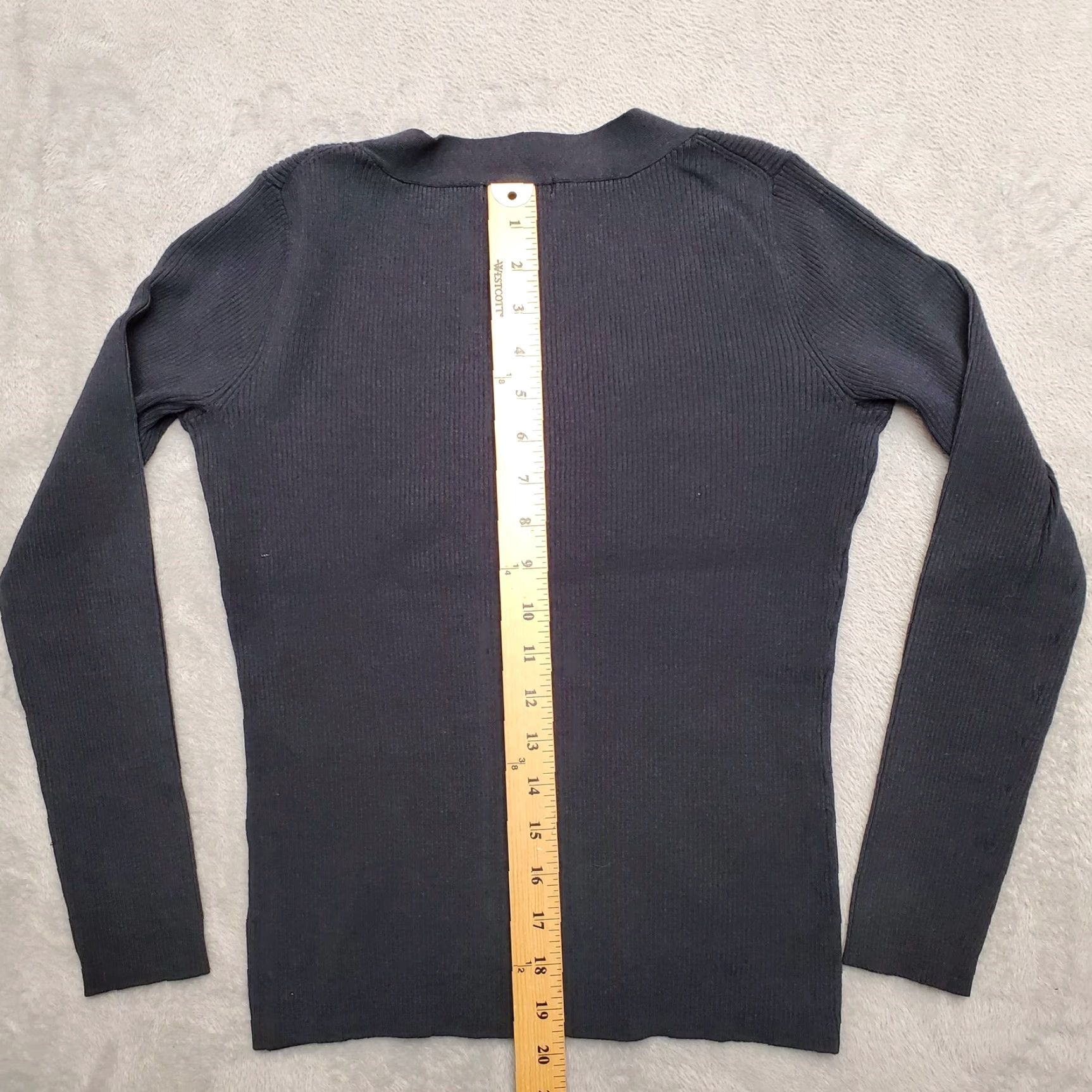 Madison VINTAGE Madison Studio Sweater Women S Black Rib knit Long Sleeve Silk Blend Casual Size S / US 4 / IT 40 - 5 Thumbnail