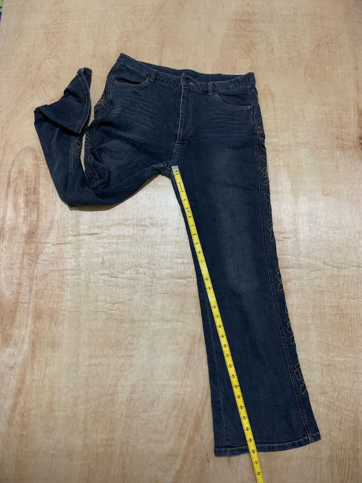 If Six Was Nine × Japanese Brand × Tornado Mart Flare Browdwin Jeans side Flowes Bootcut Size US 33 - 10 Thumbnail