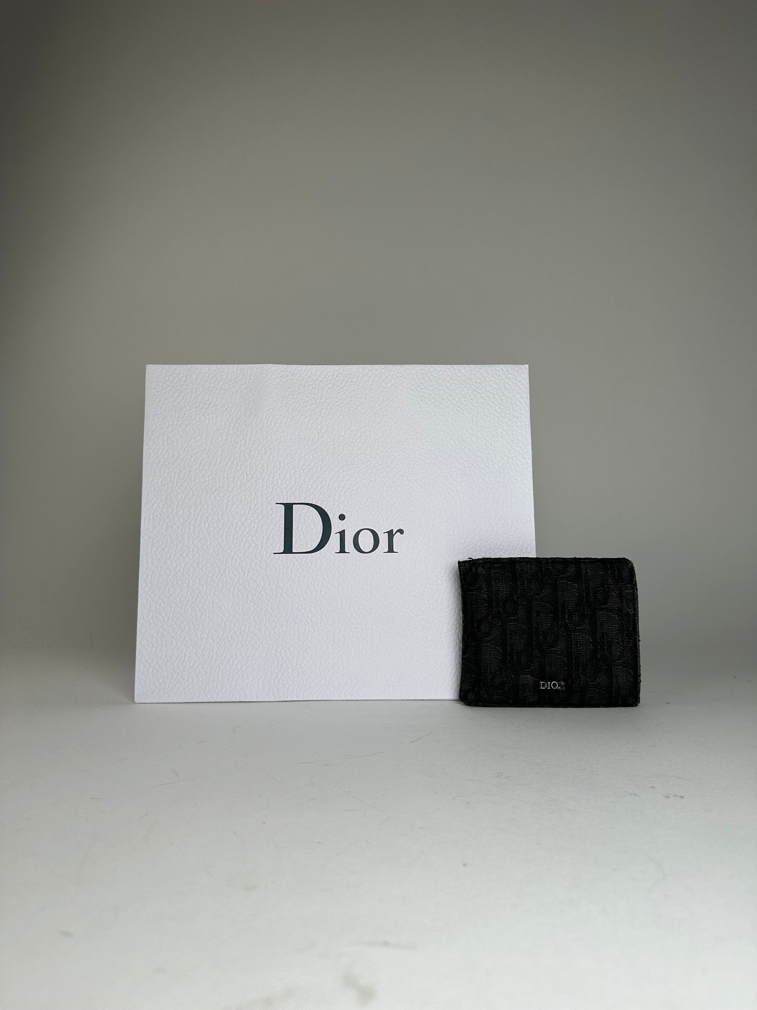 Dior Vintage Oblique Monogram Canvas Bifold Wallet Black Size ONE SIZE - 1 Thumbnail