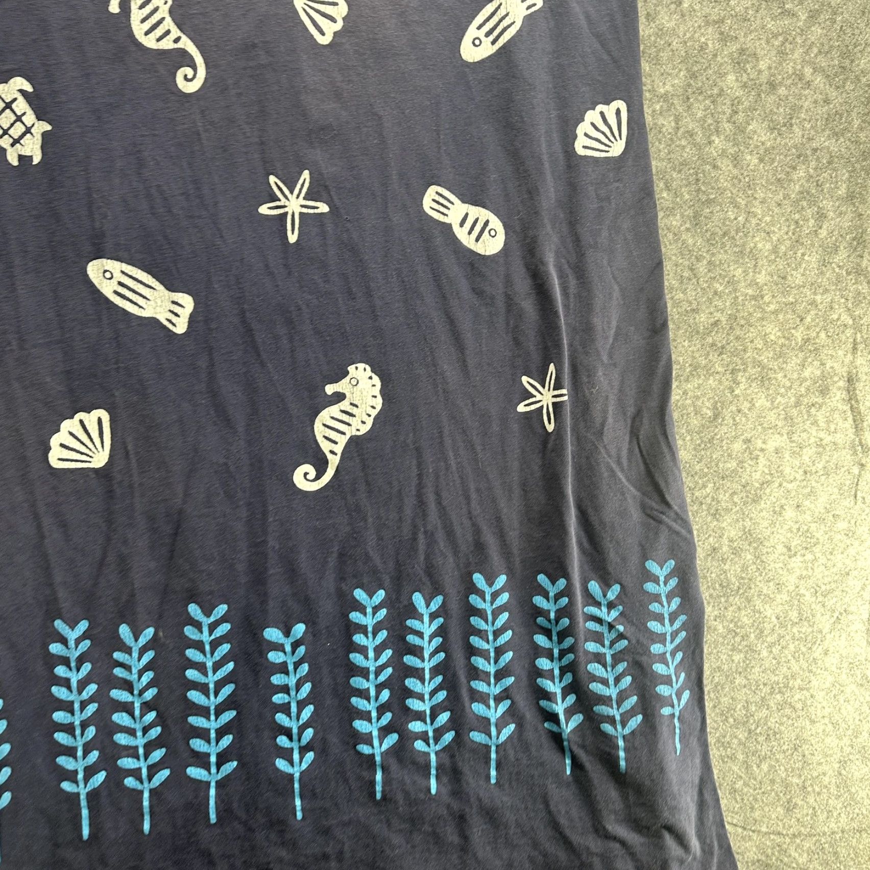 Vintage VINTAGE M. Mak Dress Womens Large Navy Blue Sea Life Seahorse Turtle Fish Shell Summer Size M / US 6-8 / IT 42-44 - 6 Thumbnail