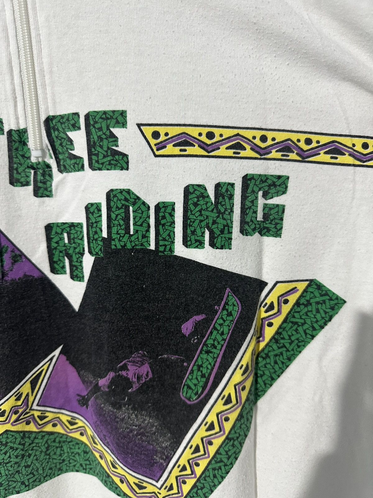 Vintage VTG 90's FREE RIDING HALFZIP LONGSLEEVE Size US XL / EU 56 / 4 - 4 Thumbnail