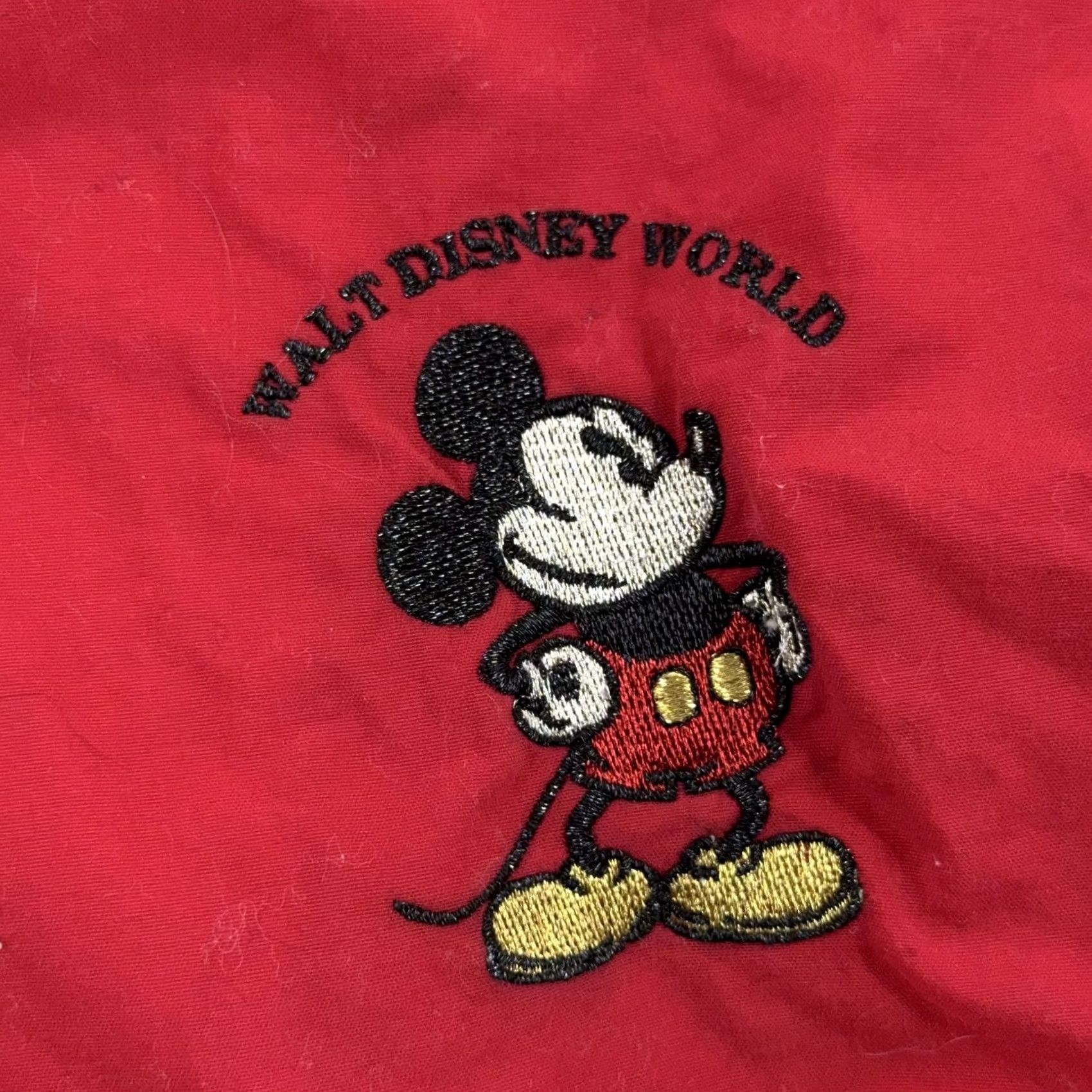 Disney VINTAGE Walt Disney World Mickey Mouse Jacket Mens 2XL Hooded Embroidered Red Size US XXL / EU 58 / 5 - 3 Thumbnail