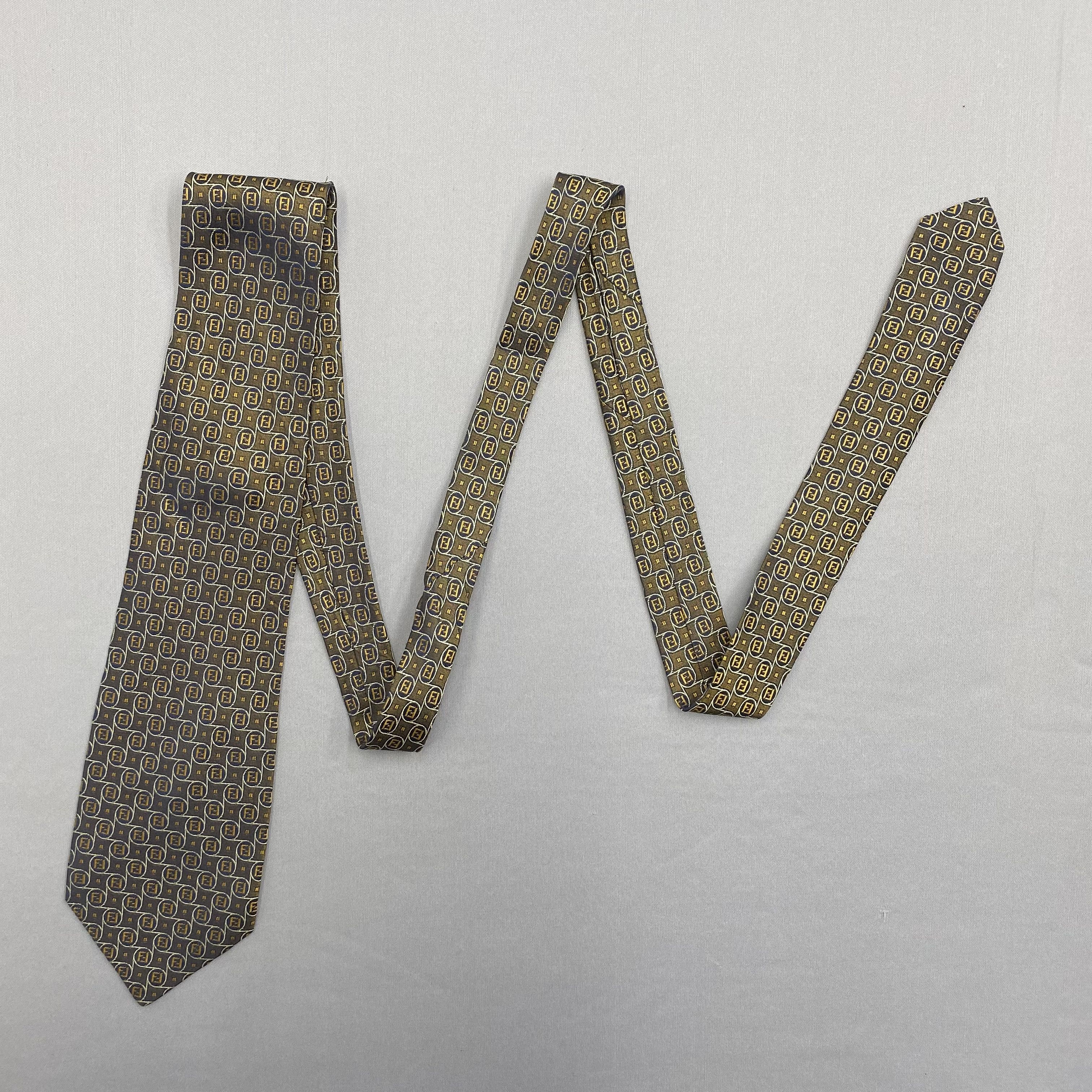 Fendi Vintage Fendi SILK Necktie Cravate Pure Silk Neck Tie Size ONE SIZE - 5 Thumbnail
