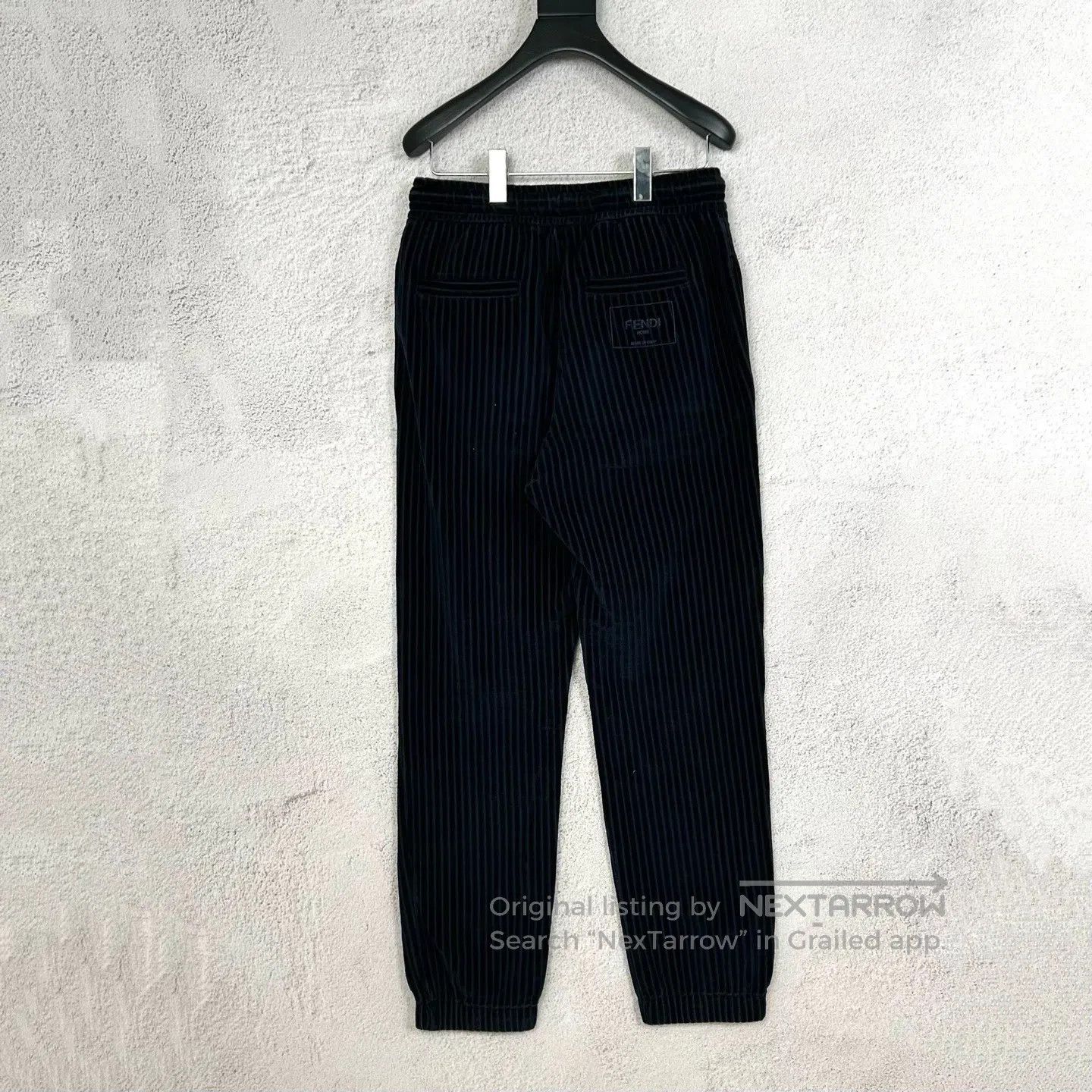 Fendi FENDI Blue-black corduroy sport pants Size US 28 / EU 44 - 2 Thumbnail
