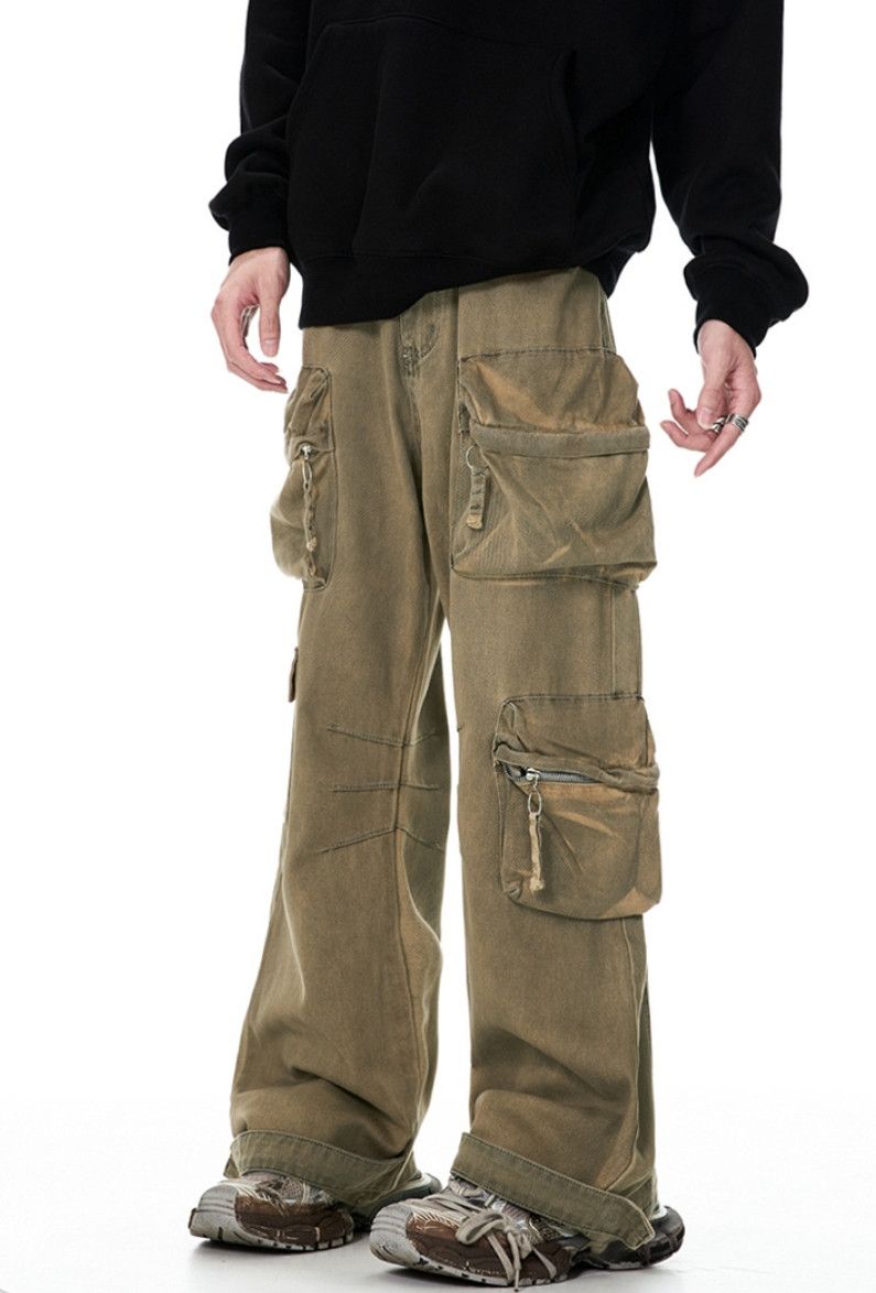 Japanese Brand × Vintage Scrap Vintage Zipper Pocket Workwear Baggy Pants Size US 32 / EU 48 - 1 Thumbnail