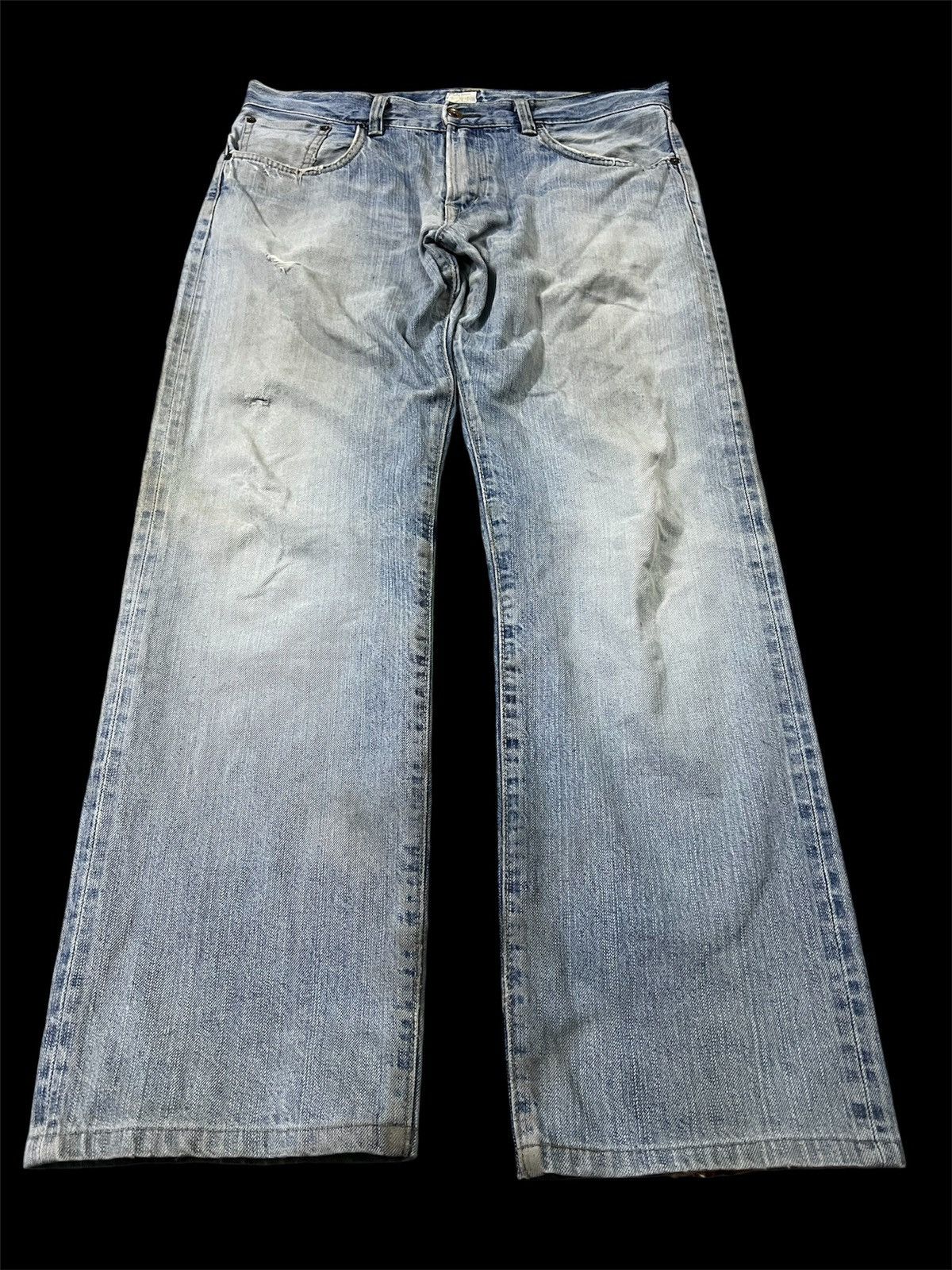 Edwin × Japanese Brand 💥Baggy💥Vintage Edwin 505zx Dirty Selvedge Jeans Size US 34 / EU 50 - 1 Thumbnail