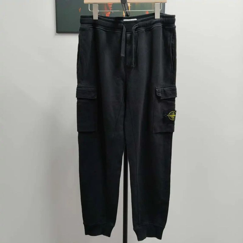 Stone Island Stone Island Men's Black Cotton Casual Pants 0089 Size US 32 / EU 48 - 1 Thumbnail