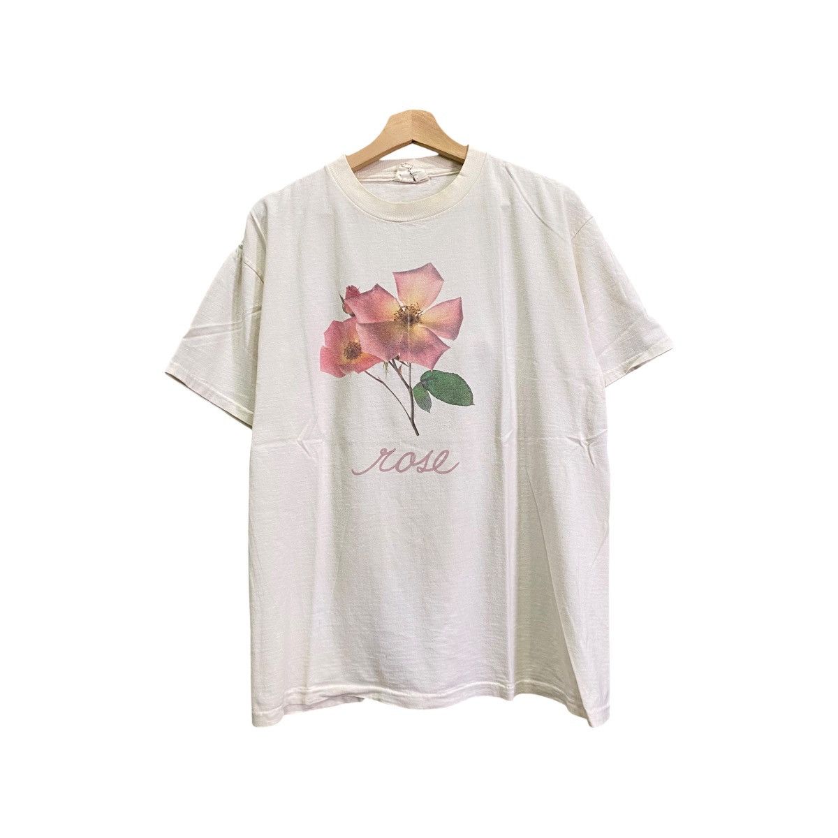 Vintage Vintage Couleurs Du Monde Pink Rose Botanical T Shirt Size L Size US L / EU 52-54 / 3 - 1 Thumbnail
