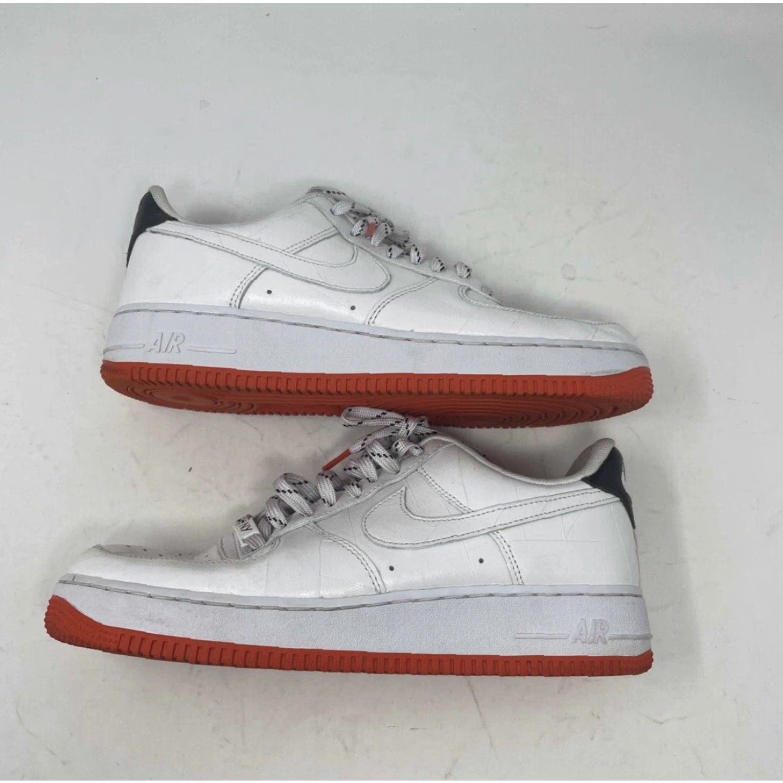 Nike Nike Air Force 1 '07 LV8 'NY vs NY' CJ5848-100 Mens 9.5 White/Black-Orange Peel Sneaker Size ONE SIZE - 2 Thumbnail