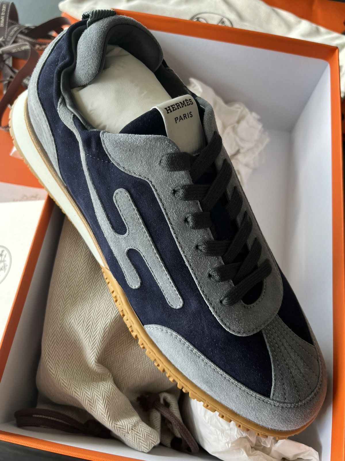 Hermes Runway Hermes Jet Sneaker Brand New Full Set Size US 10.5 / EU 43-44 - 5 Thumbnail