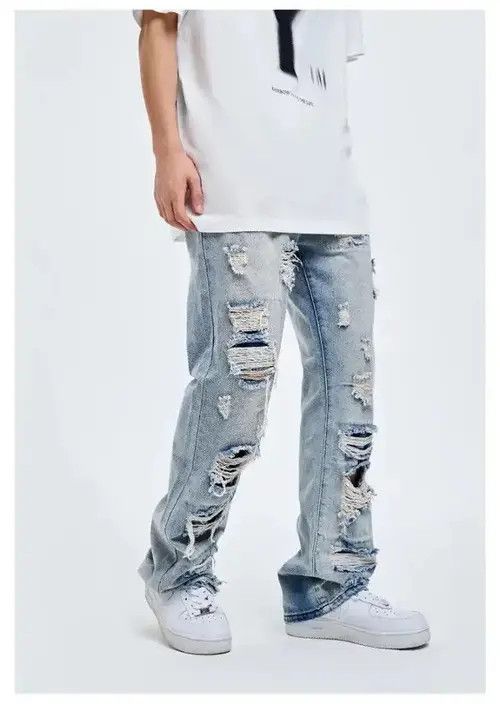 Jean Ripped Jeans Wide Leg Size US 32 / EU 48 - 1 Thumbnail