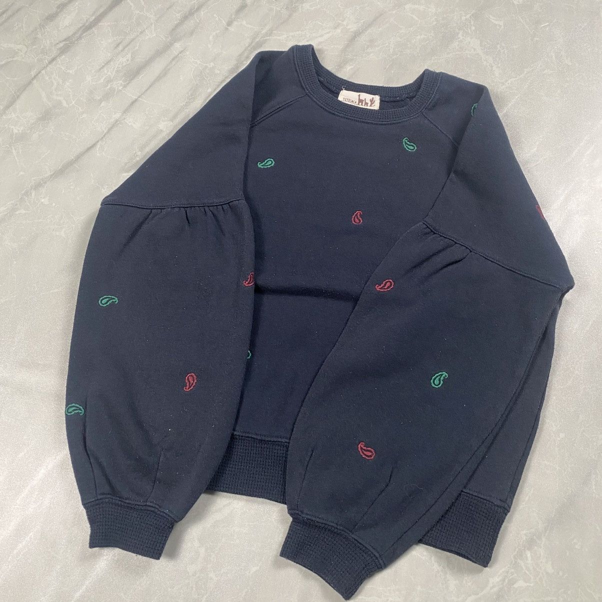 Japanese Brand Vintage Titicaca Paisley Embroidery Balloon Sleeve Crop Size M / US 6-8 / IT 42-44 - 4 Thumbnail