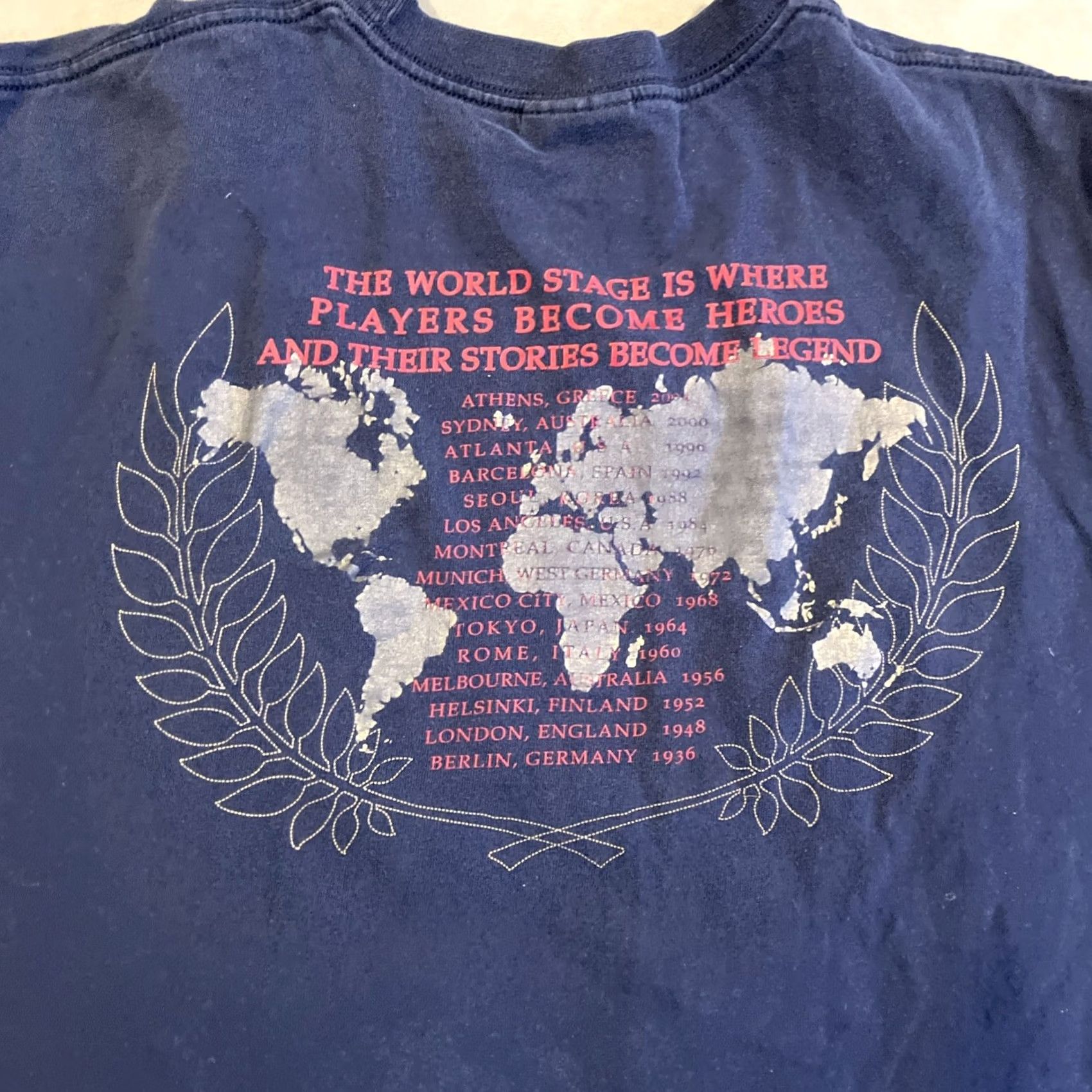 Nike VINTAGE Nike Team USA Basketball Legends T Shirt Blue Large Men's Size US L / EU 52-54 / 3 - 5 Thumbnail