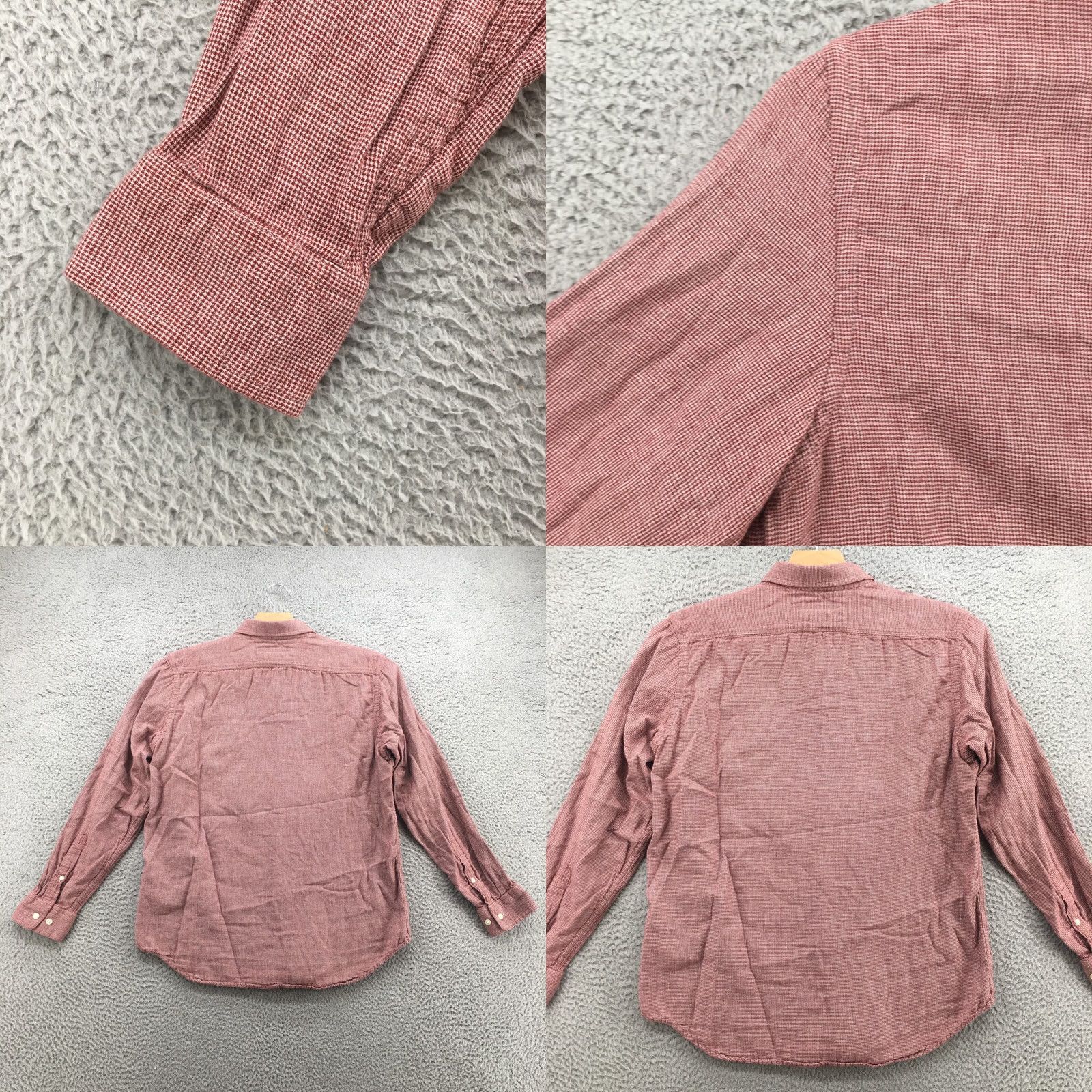 Banana Republic Banana Republic Button-Up Long Sleeve Shirt Mens L Red Cotton Collared Pocket Shirt Size US L / EU 52-54 / 3 - 8 Thumbnail
