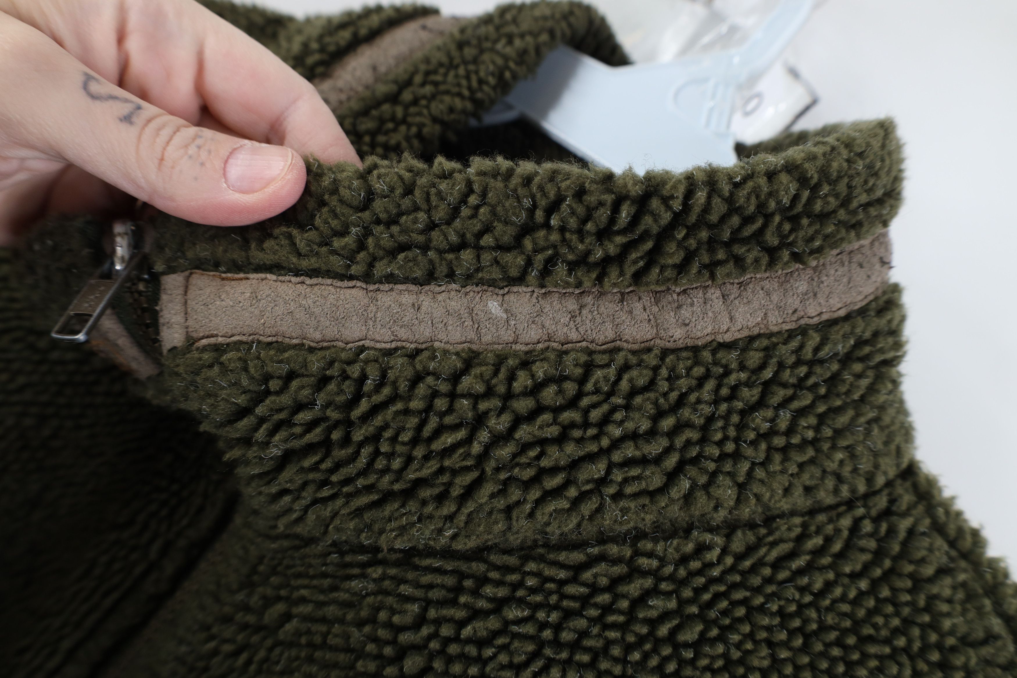 Columbia Vintage 90s Columbia Fleece Full Zip Jacket Olive Green USA Size US XL / EU 56 / 4 - 4 Thumbnail