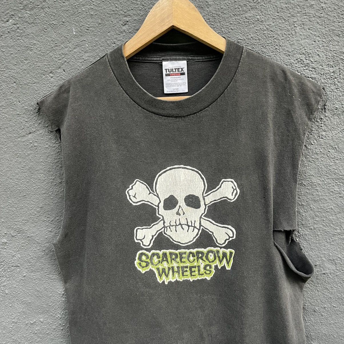 Hook-Ups Thrashed Faded Vintage 90s Scarecrow Wheels Skateboards Tee Size US L / EU 52-54 / 3 - 2 Thumbnail