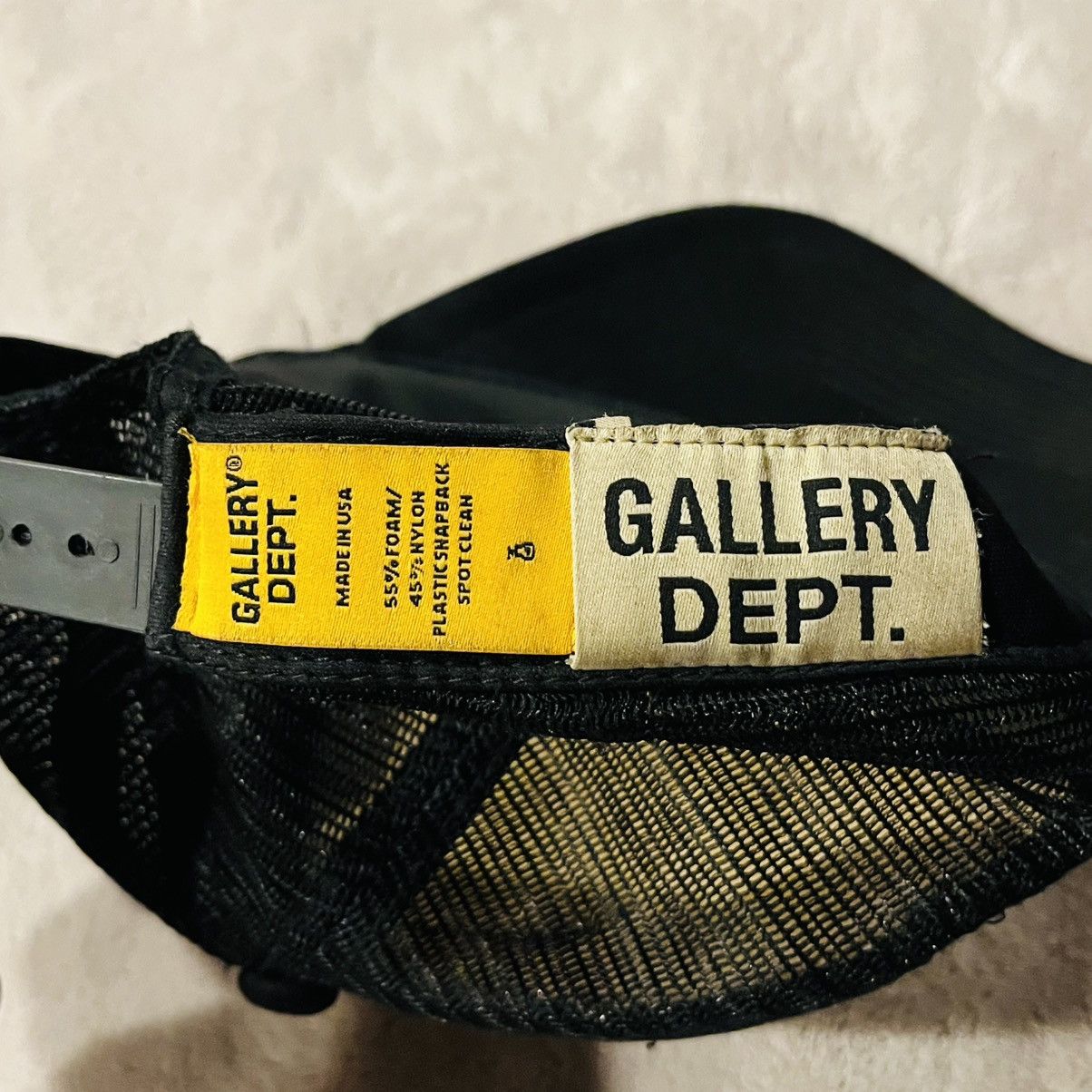 Gallery Dept. GALLERY DEPT Black Trucker Mesh SnapBack Hat Size ONE SIZE - 4 Thumbnail