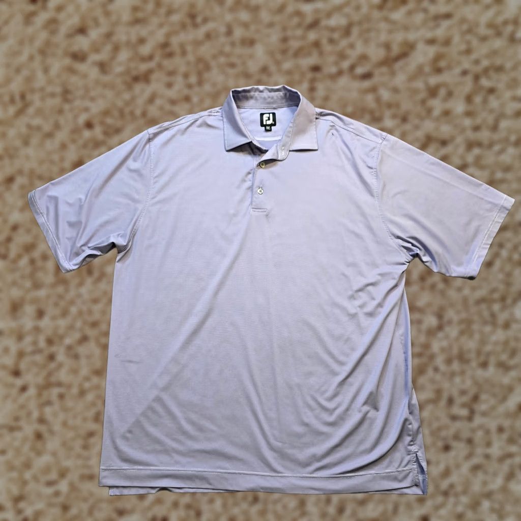 Footjoy FootJoy Shirt Polo Mens 2XL Purple Striped Golf Performance Stretch Casual Basic Polo Shirt Men Purple 2XL Size US XXL / EU 58 / 5 - 1 Thumbnail